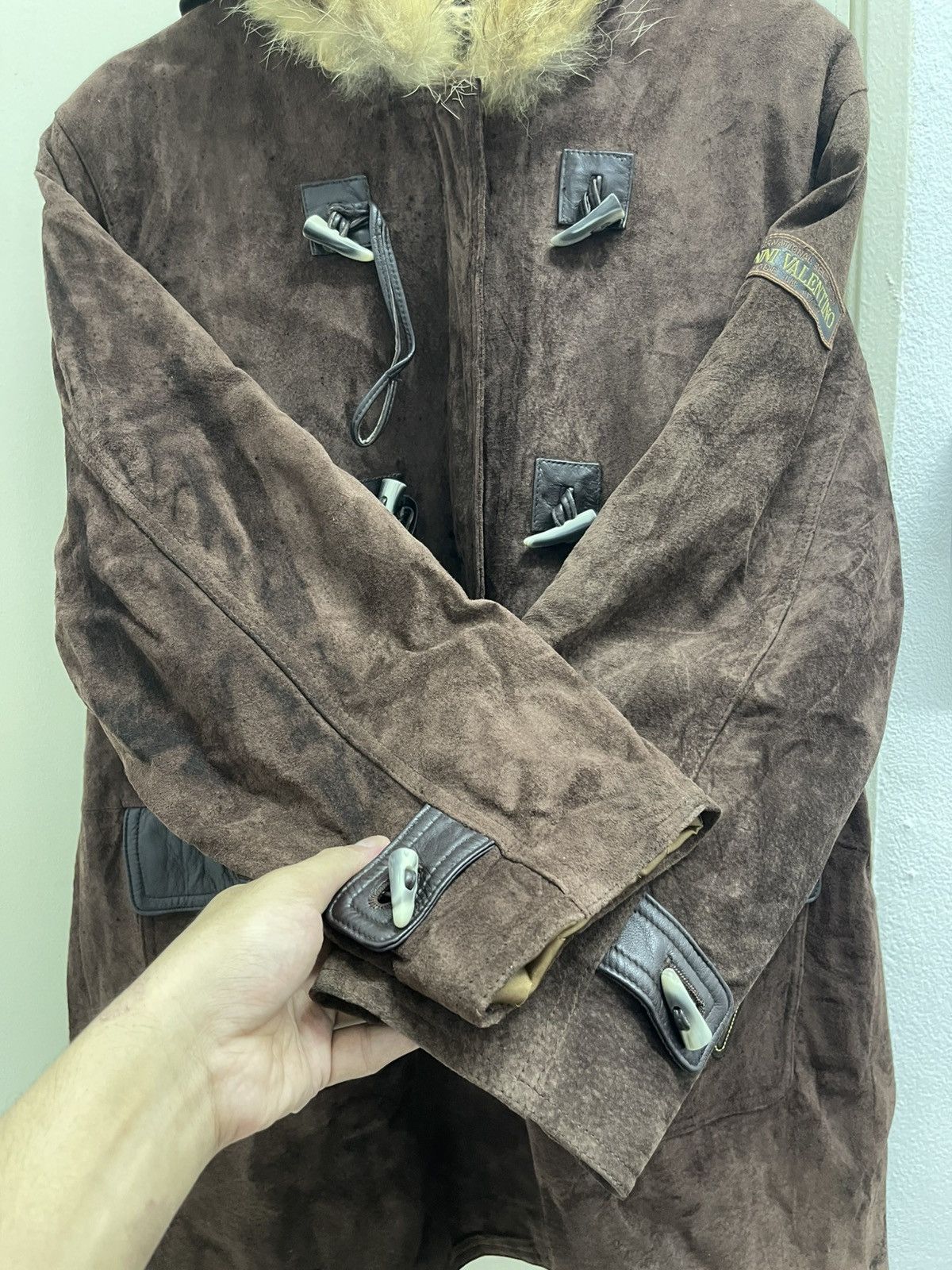 Gianni Valentino Vtg Gianni Valentino Fur Hoodie Leather Jacket Size US M / EU 48-50 / 2 - 16 Thumbnail