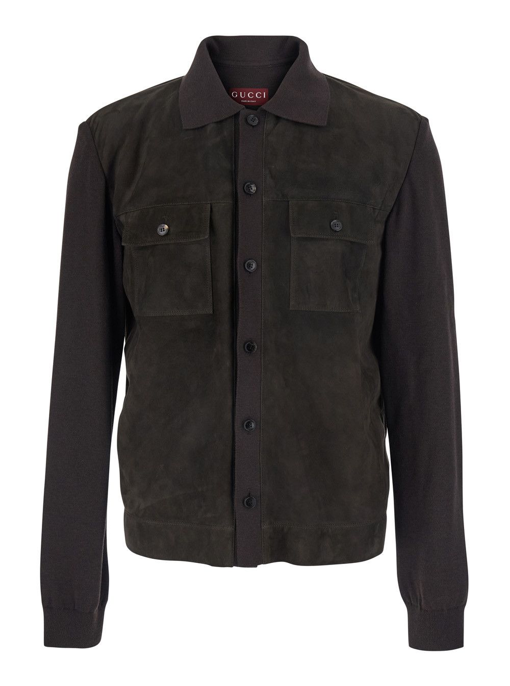 Gucci Brown Jacket with Front Closure and Front Pockets In Leather for Men Size US XL / EU 56 / 4 - 1 Thumbnail