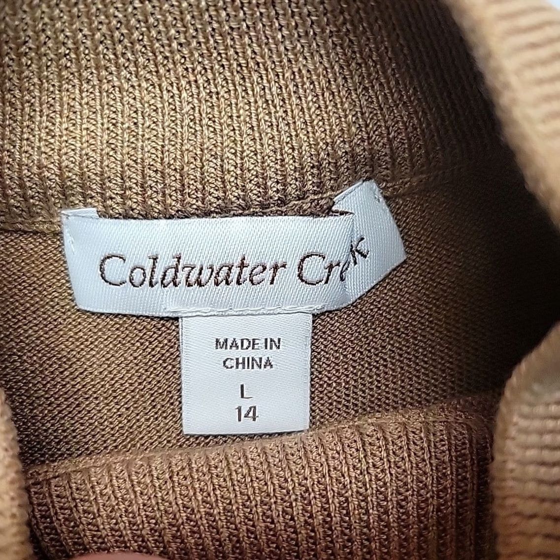 Coldwater Creek Coldwater Creek Top Womens L Tan Sleeveless Silk Blend Minimal Capsule Wardrobe Shirt Pullover KnIT Casual Mens? Size L / US 10 / IT 46 - 3 Thumbnail