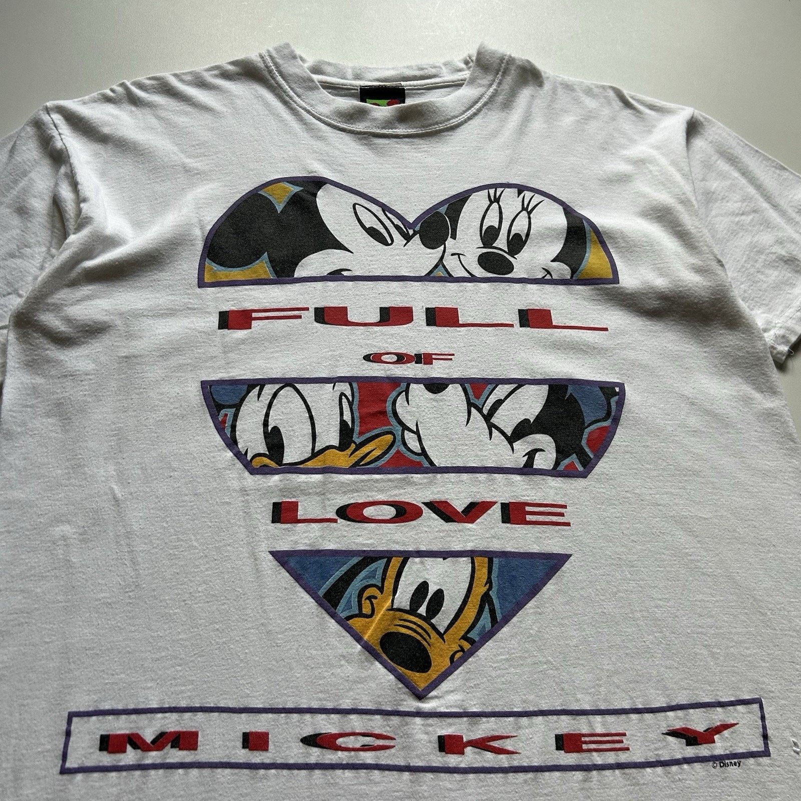 Disney Vintage 90s Disney Mickey Shirt Large Full Of Love Heart Art Size US L / EU 52-54 / 3 - 2 Thumbnail