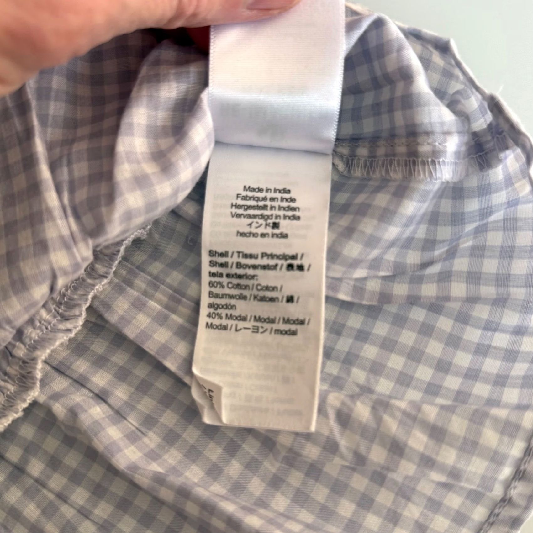 J.Crew JCrew Blouse Shirt Check Gingham Puff Short Sleeve Square Neck Peplum Smocked NWT Purple White Cottagecore Re-Imagined SP22 Women M Size M / US 6-8 / IT 42-44 - 7 Thumbnail