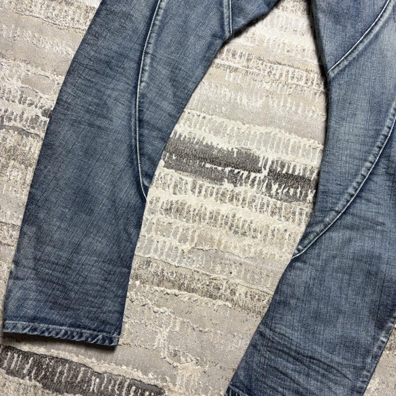 Japanese Brand 00s Washed Embroidered Jeans Blue 34" Size US 34 / EU 50 - 7 Thumbnail
