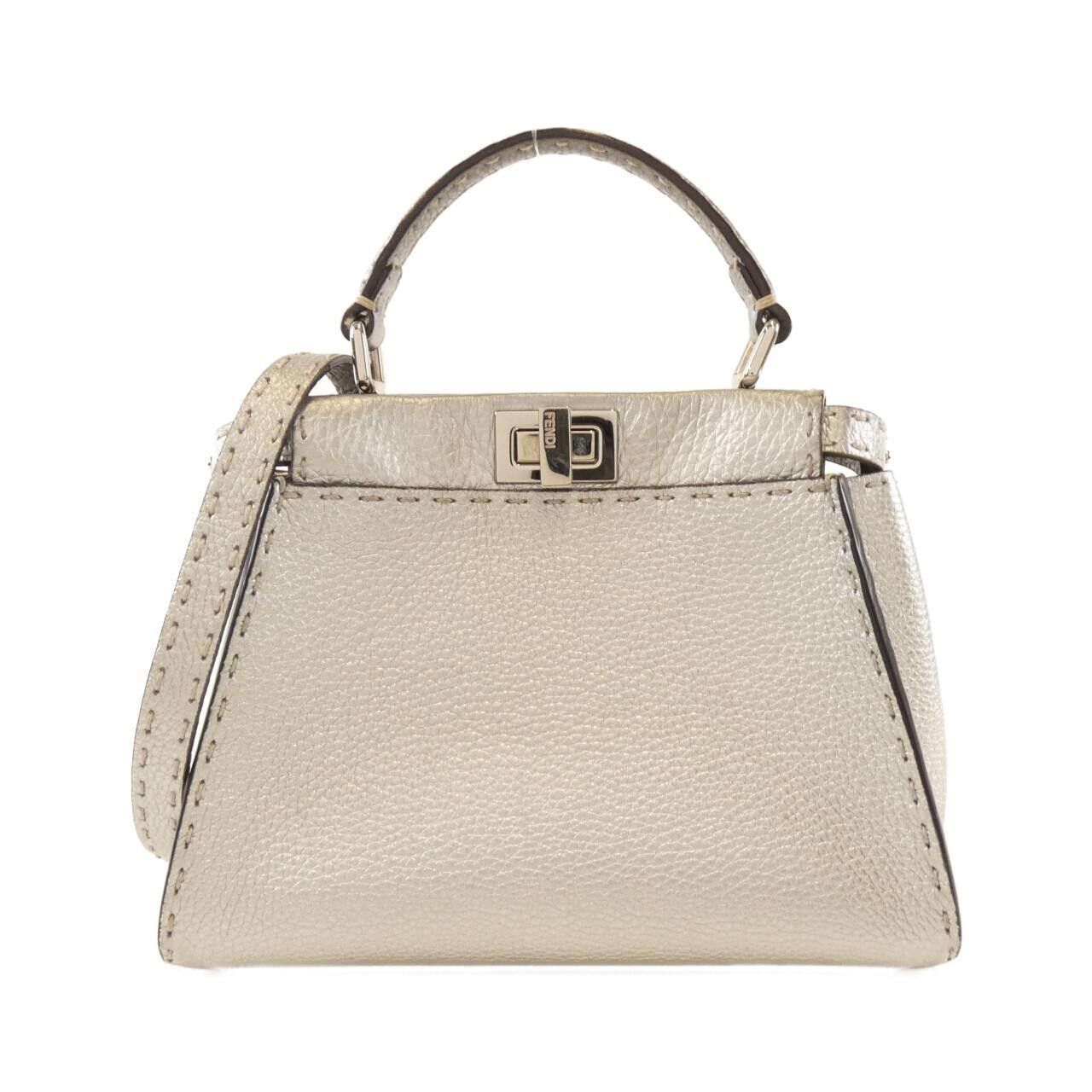 Fendi Fendi Fendi Selleria Peekaboo Mini Calf Bag Leather Crossbody Bag 8BN244 5QG DUTY FREE for USA Size ONE SIZE - 1 Thumbnail