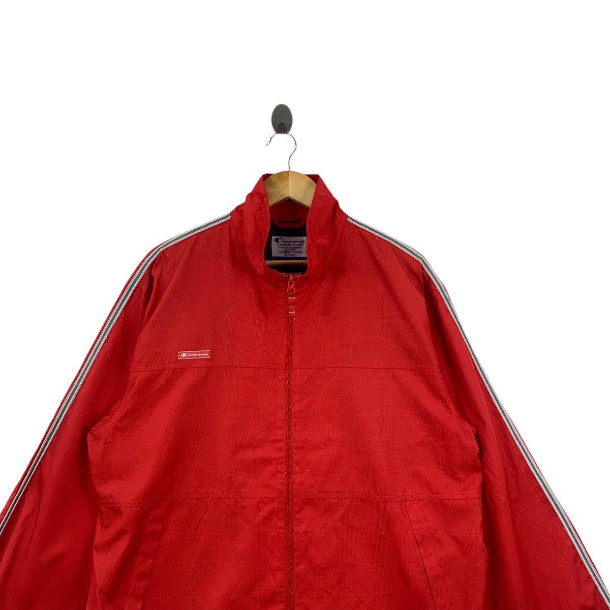 Champion Vintage CHAMPION PRODUCTS x JASPO Side Tape Red Jacket Size US L / EU 52-54 / 3 - 2 Thumbnail