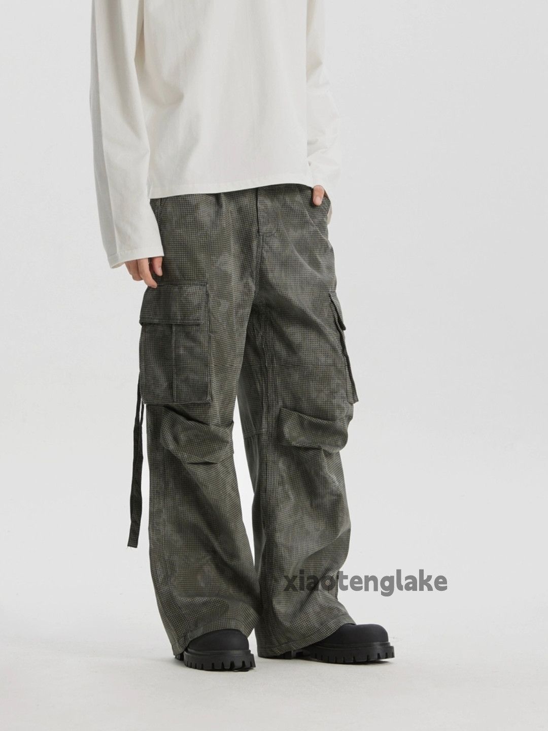Designer × Japanese Brand × Vintage Unisex washed faded military loose baggy cargo pants Size US 32 / EU 48 - 3 Thumbnail