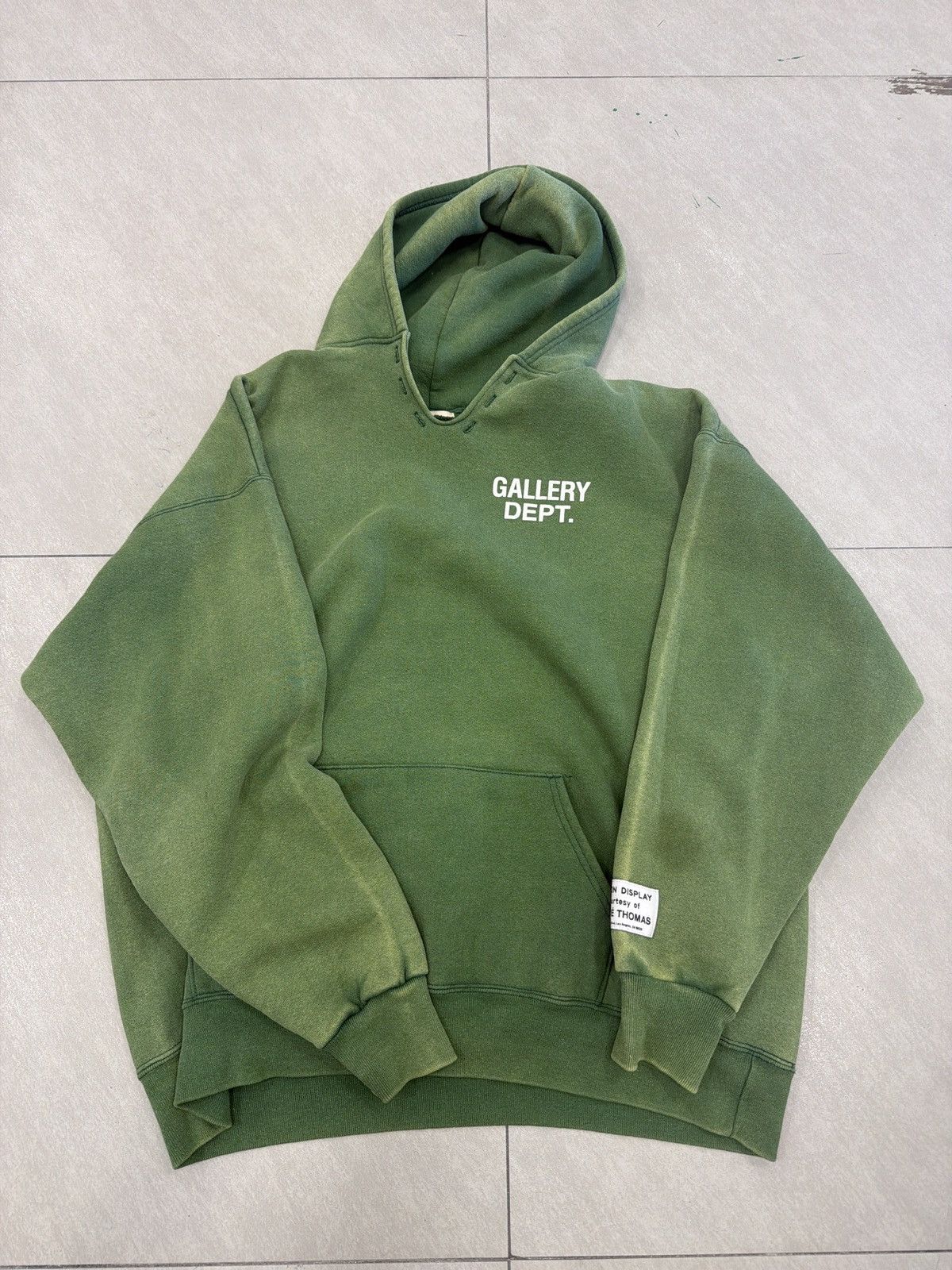 Gallery Dept. Gallery dept sunfaded green V neck hooded sweatshirt Size US XL / EU 56 / 4 - 1 Thumbnail