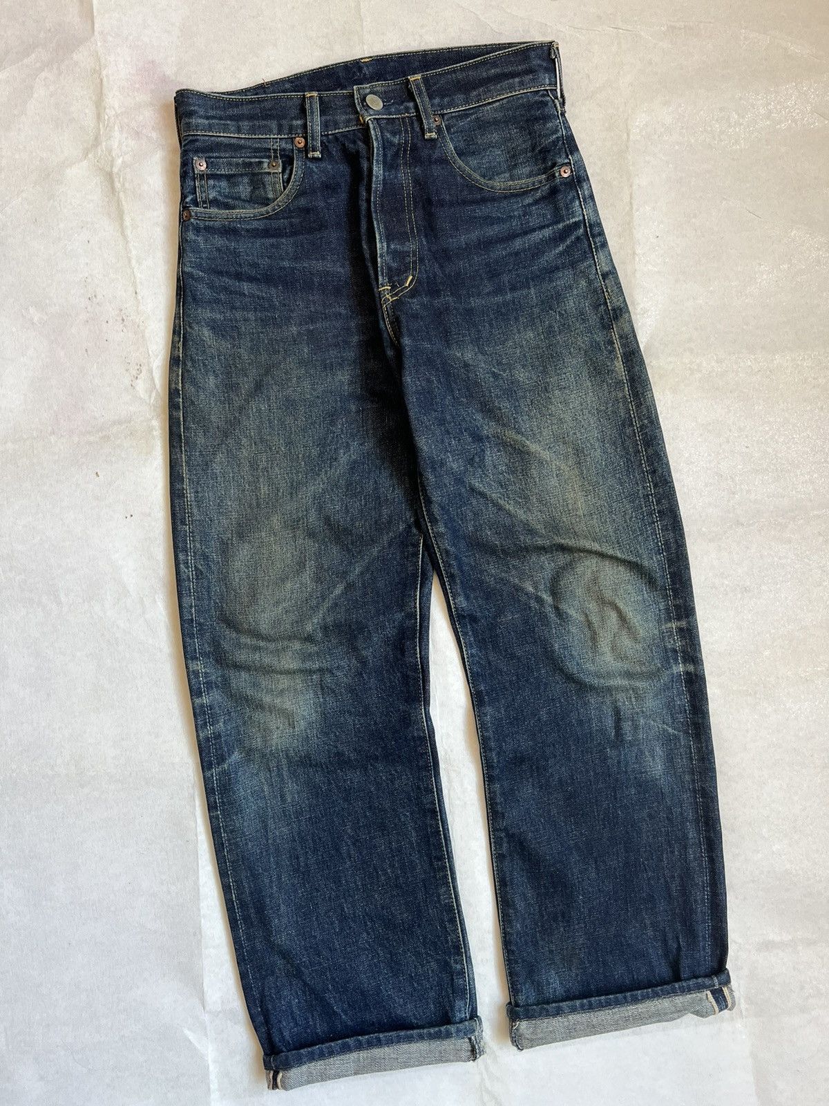 Levi's Vtg Levis 503B Big E Selvedge Denim Fly Button Size US 28 / EU 44 - 2 Thumbnail