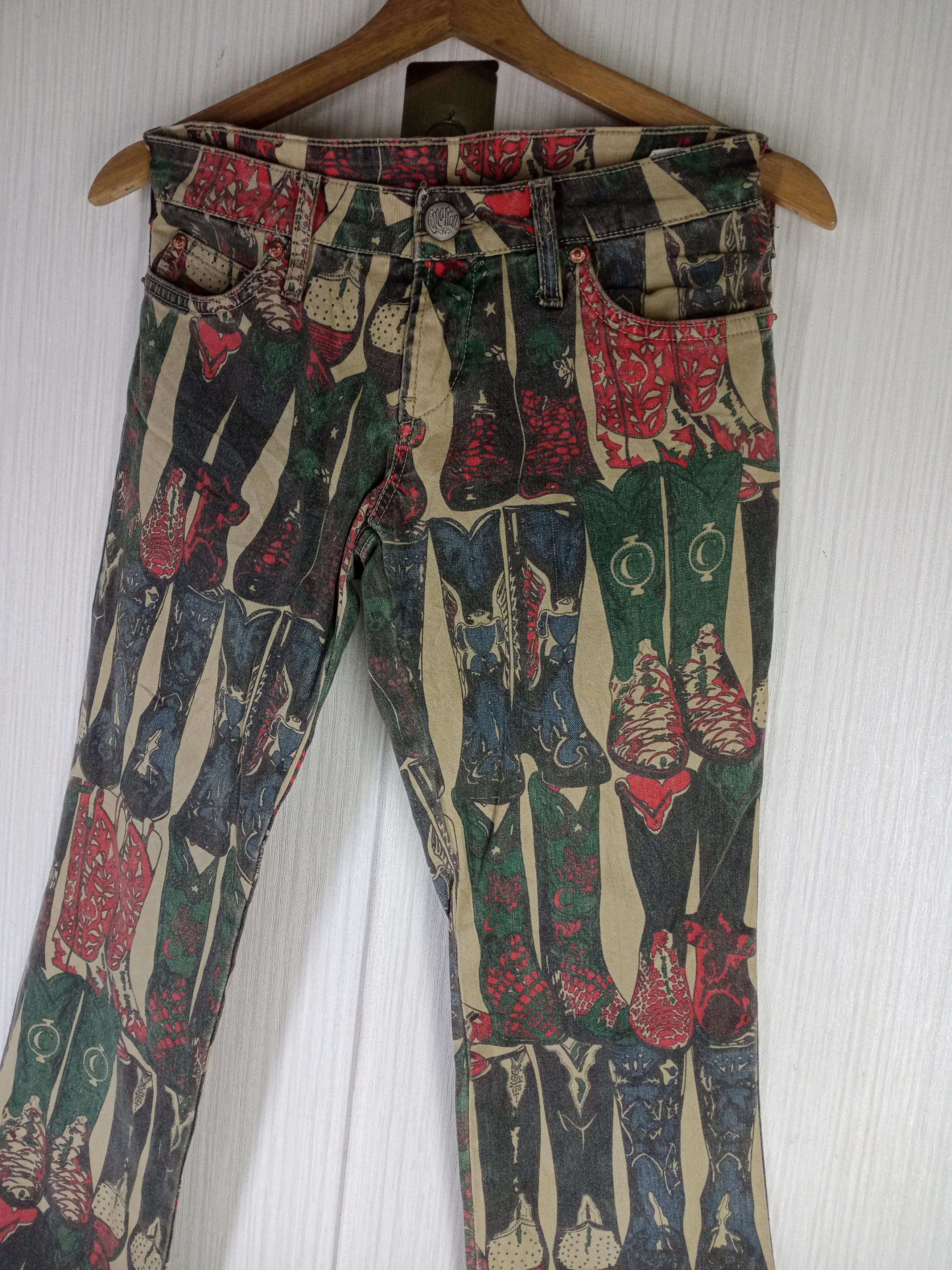Hysteric Glamour Rare Vintage Flare Cimarron Jeans Full Print Shoes Size 28" / US 6 / IT 42 - 3 Thumbnail
