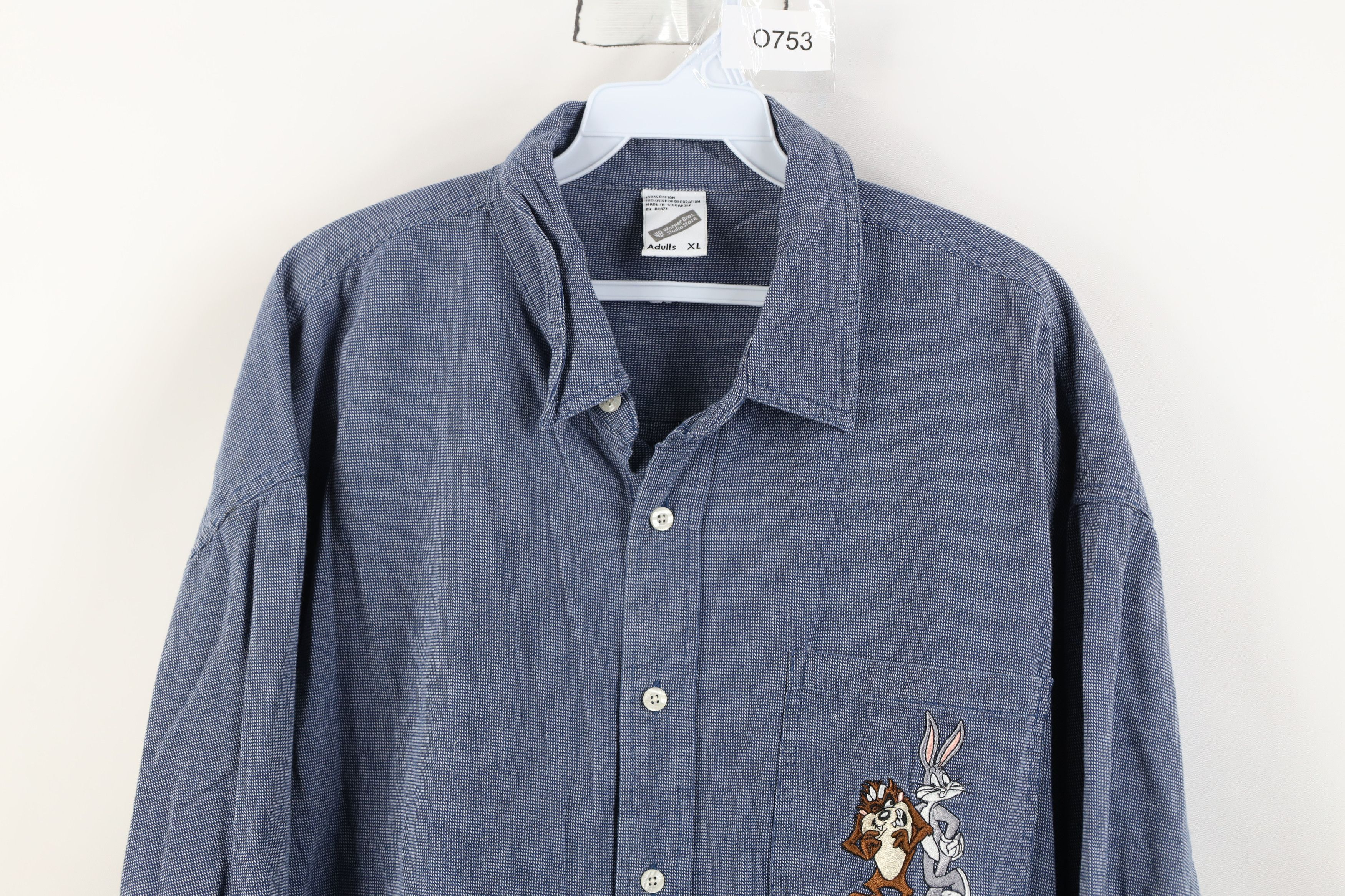 Vintage Vintage 90s Looney Tunes Bugs Bunny Taz Button Shirt Size US XL / EU 56 / 4 - 2 Thumbnail