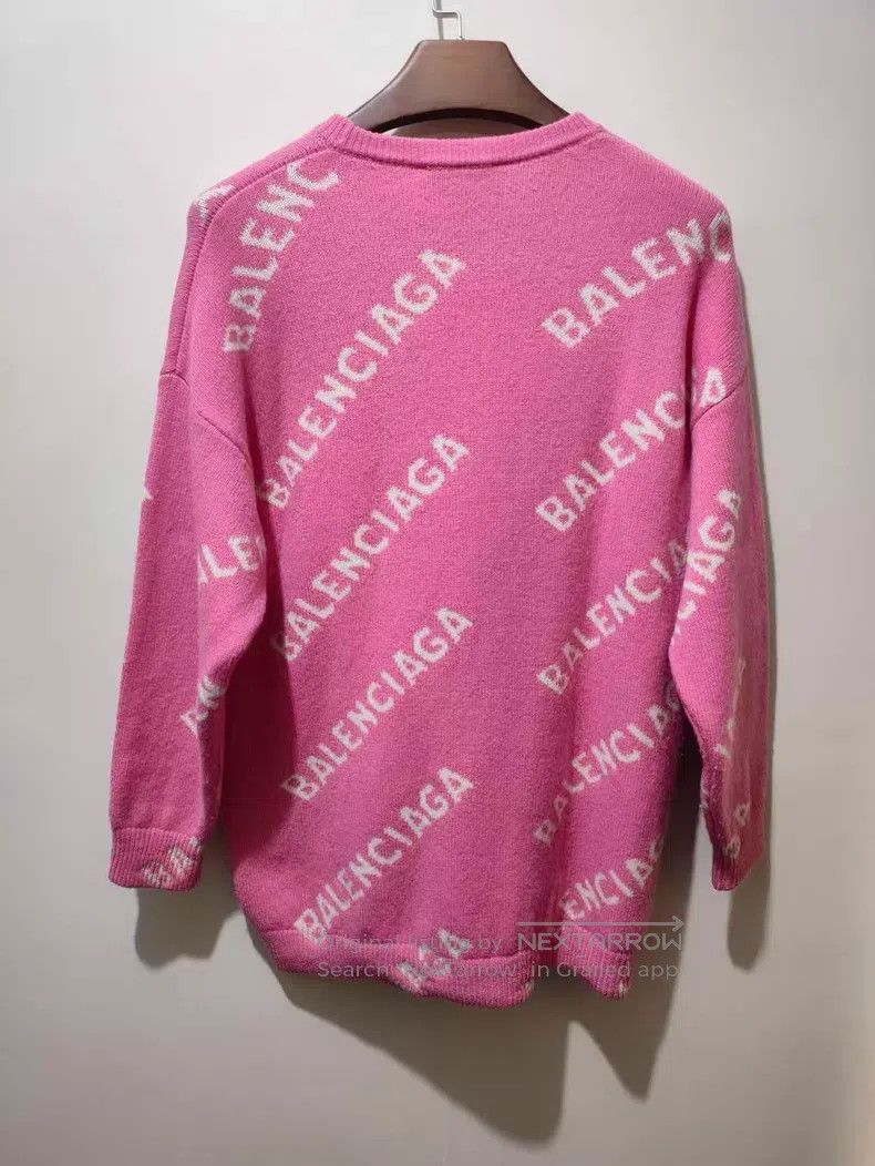 Balenciaga Balenciaga Pink barrage print sweater Size US XS / EU 42 / 0 - 2 Thumbnail