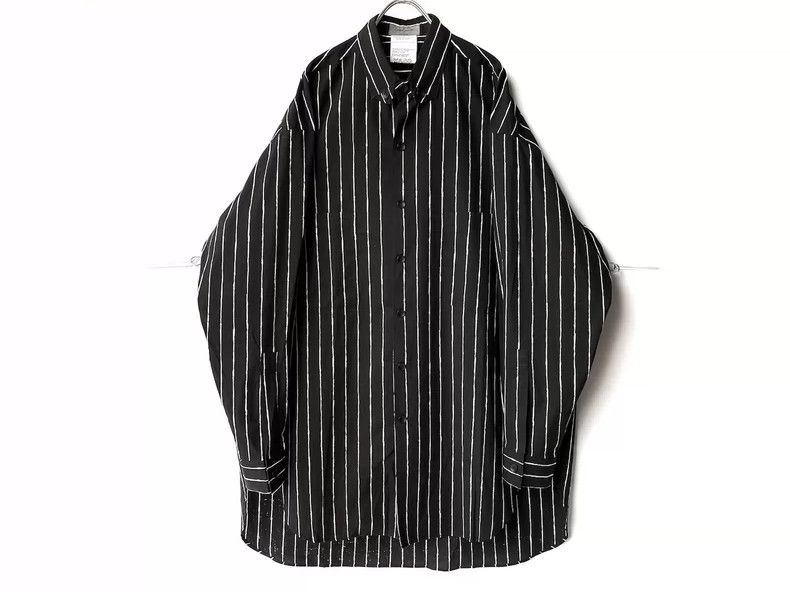 Yohji Yamamoto Yohji Yamamoto size os 1980s Maru Text Outline Stripe Shirt Size US M / EU 48-50 / 2 - 1 Thumbnail