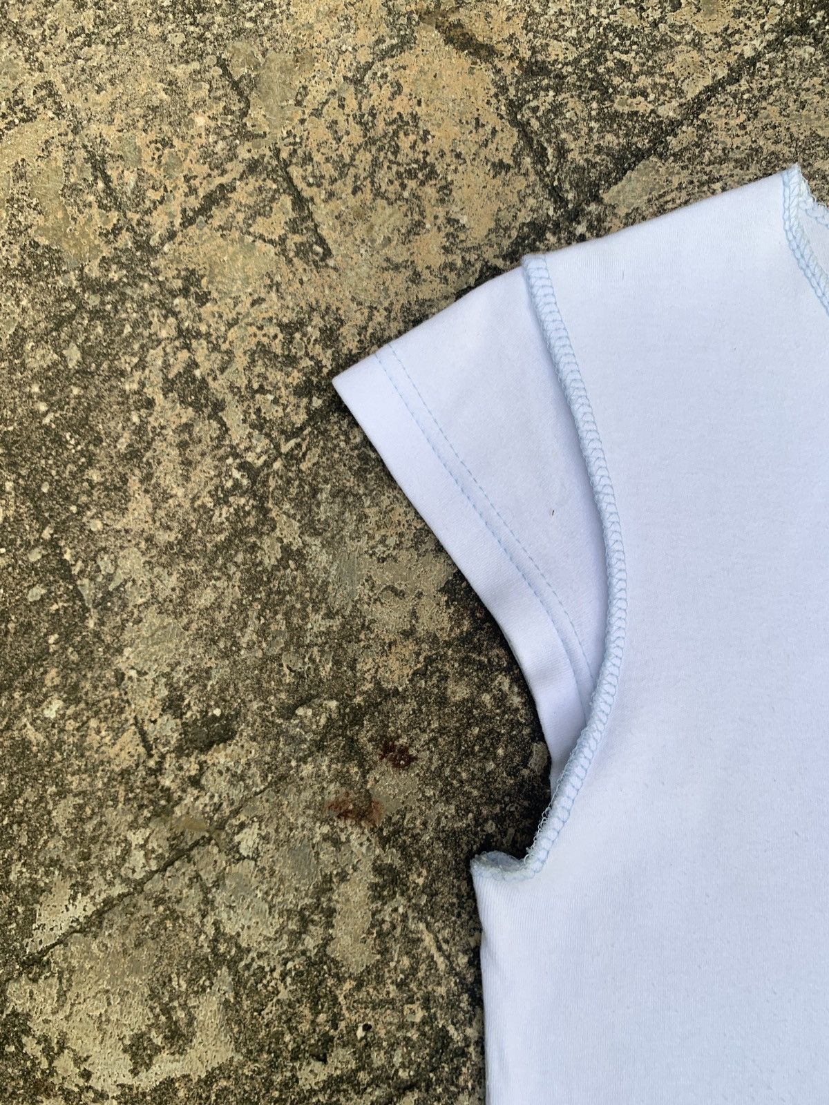 Japanese Brand y2k Teen & Co White "No Jeans" Floral Quotes Graphic Top Size M / US 6-8 / IT 42-44 - 4 Thumbnail