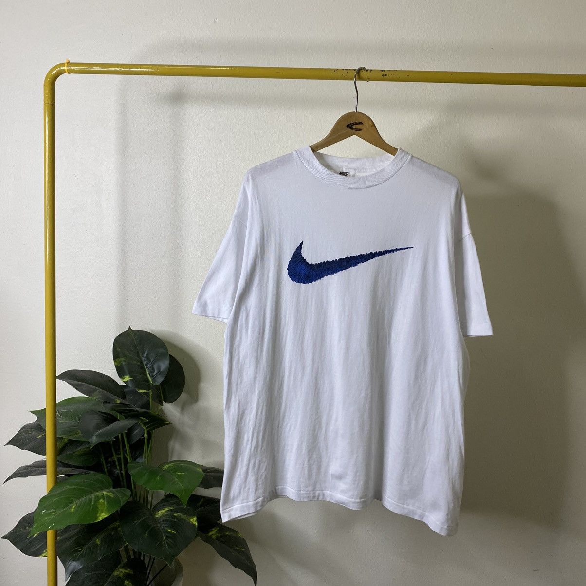 Nike Vintage 1990s Nike Big Swoosh T Shirt Size US XL / EU 56 / 4 - 1 Thumbnail