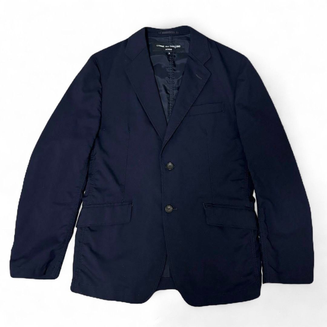 Comme des Garcons Comme Des Garcons - S AW16 Navy Poly Shrink Suit Set Wool Size 40S - 2 Thumbnail