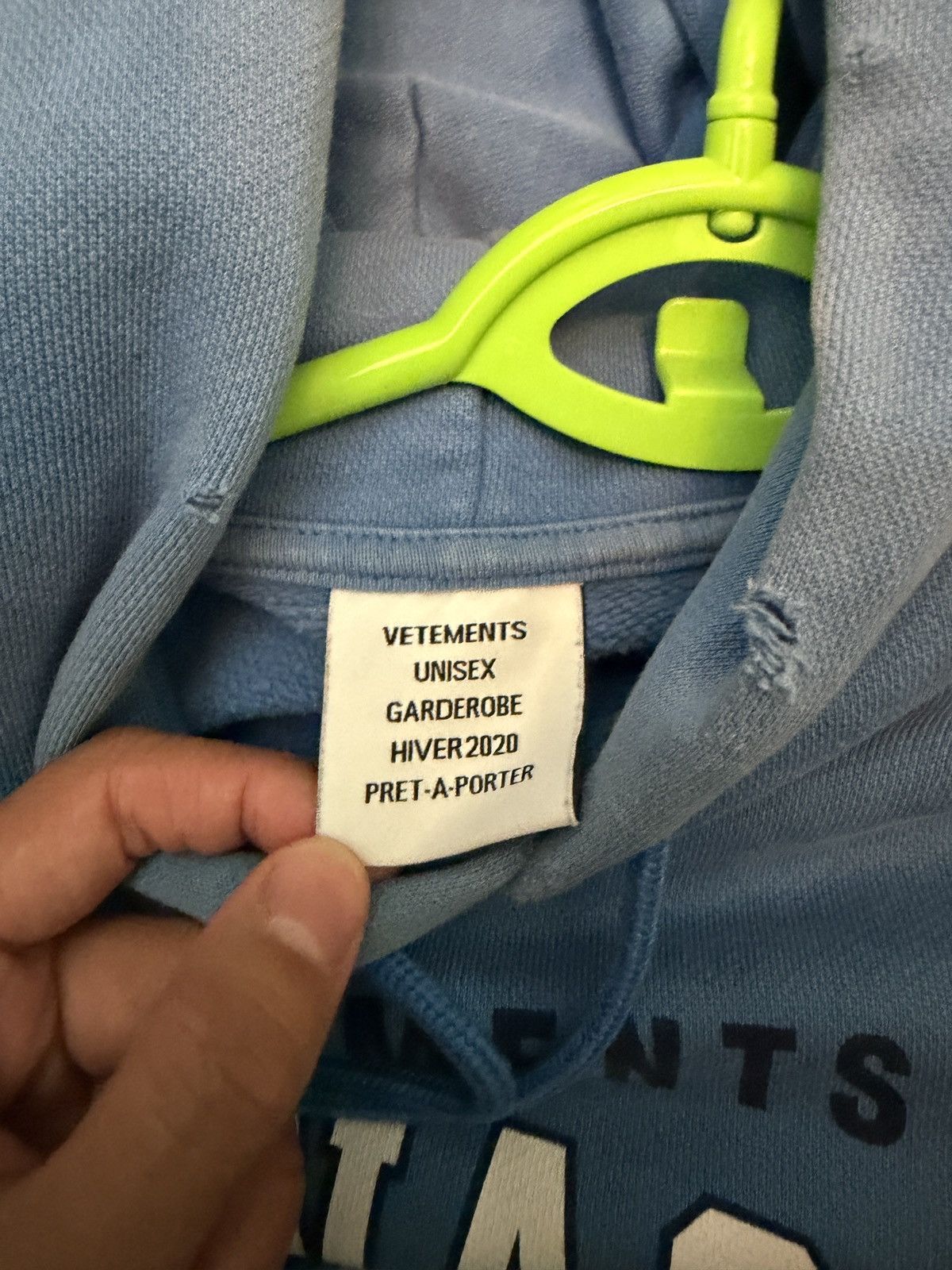 Vetements Vetements Marianas Web Blue Hoodie Size US XS / EU 42 / 0 - 4 Thumbnail