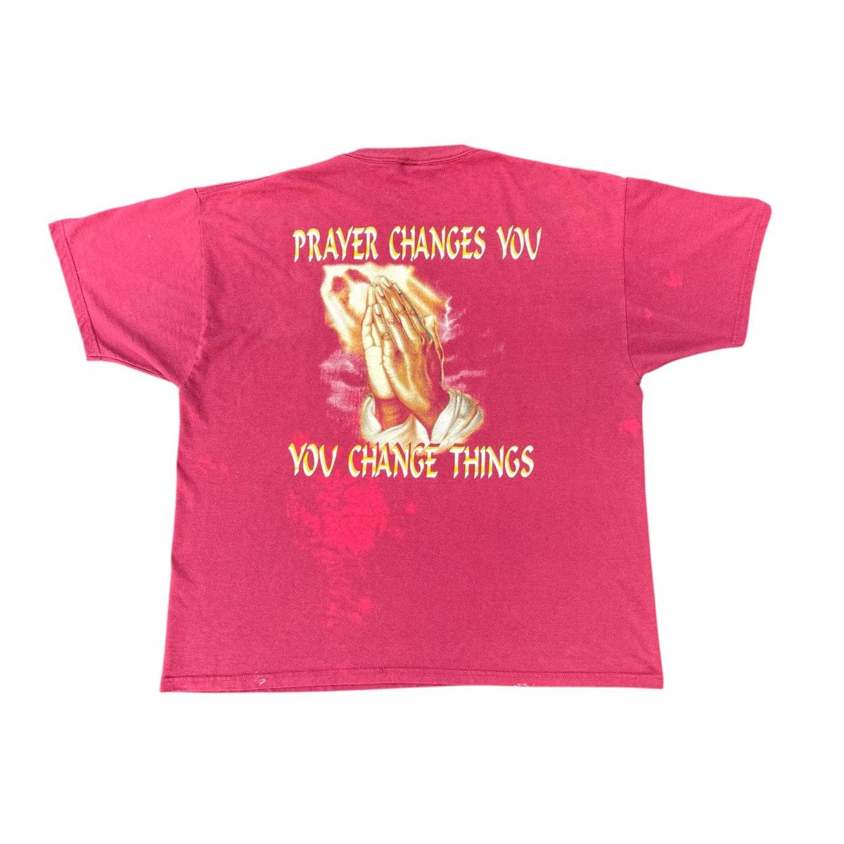 Vintage Vintage Thrashed Burgundy Black Jesus Black History T-Shirt Size US XXL / EU 58 / 5 - 5 Thumbnail