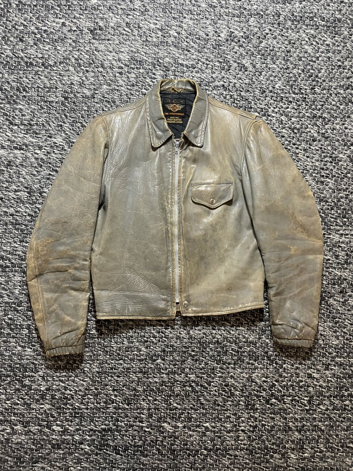 50's Harley Davidson 'Traveler' Leather Biker Jacket