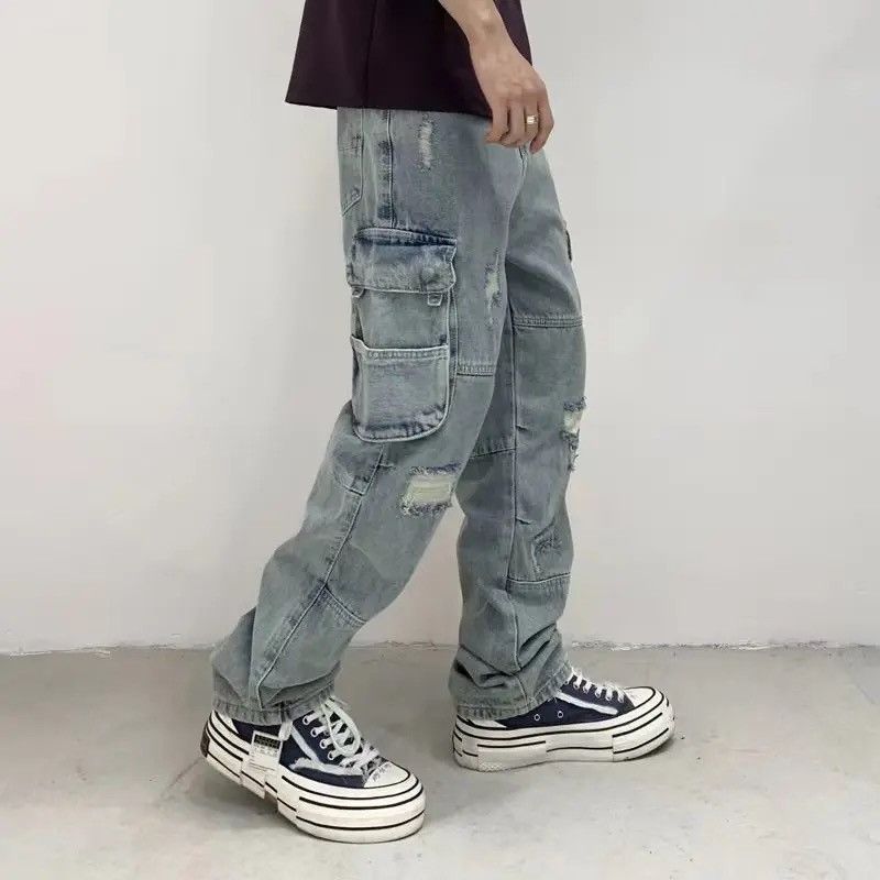 Other Multi-pocket hole high-end heavy washing loose tide Size US 28 / EU 44 - 2 Thumbnail