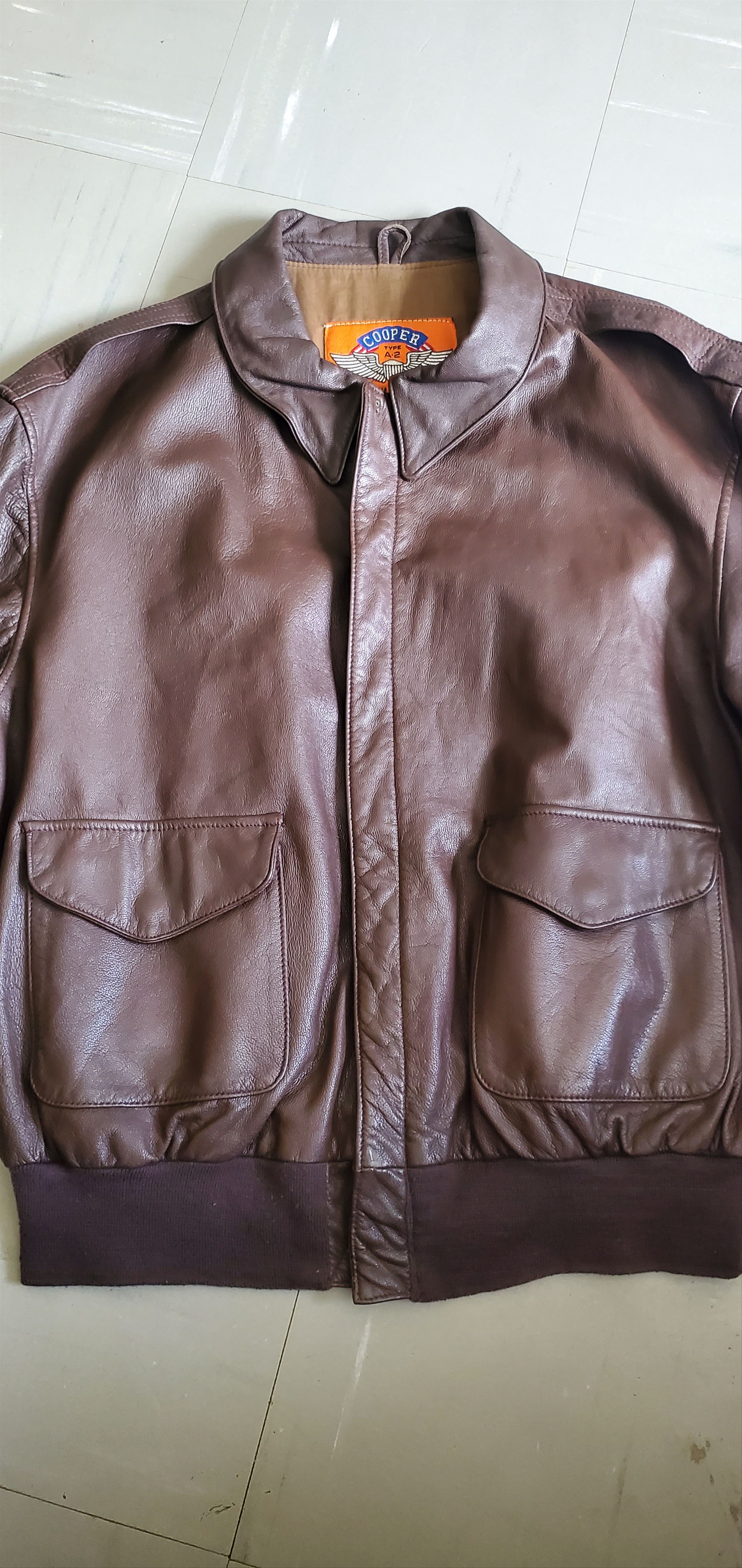 Cooper Cooper A-2 Goatskin Leather Cockpit Jacket Size US M / EU 48-50 / 2 - 1 Thumbnail