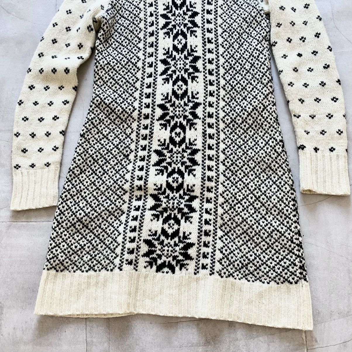Denim & Supply Ralph Lauren × RRL Ralph Lauren × Vintage Vintage Ralph Lauren Aztec Hand Made Wool Cashmere Dress Size M / US 6-8 / IT 42-44 - 2 Thumbnail