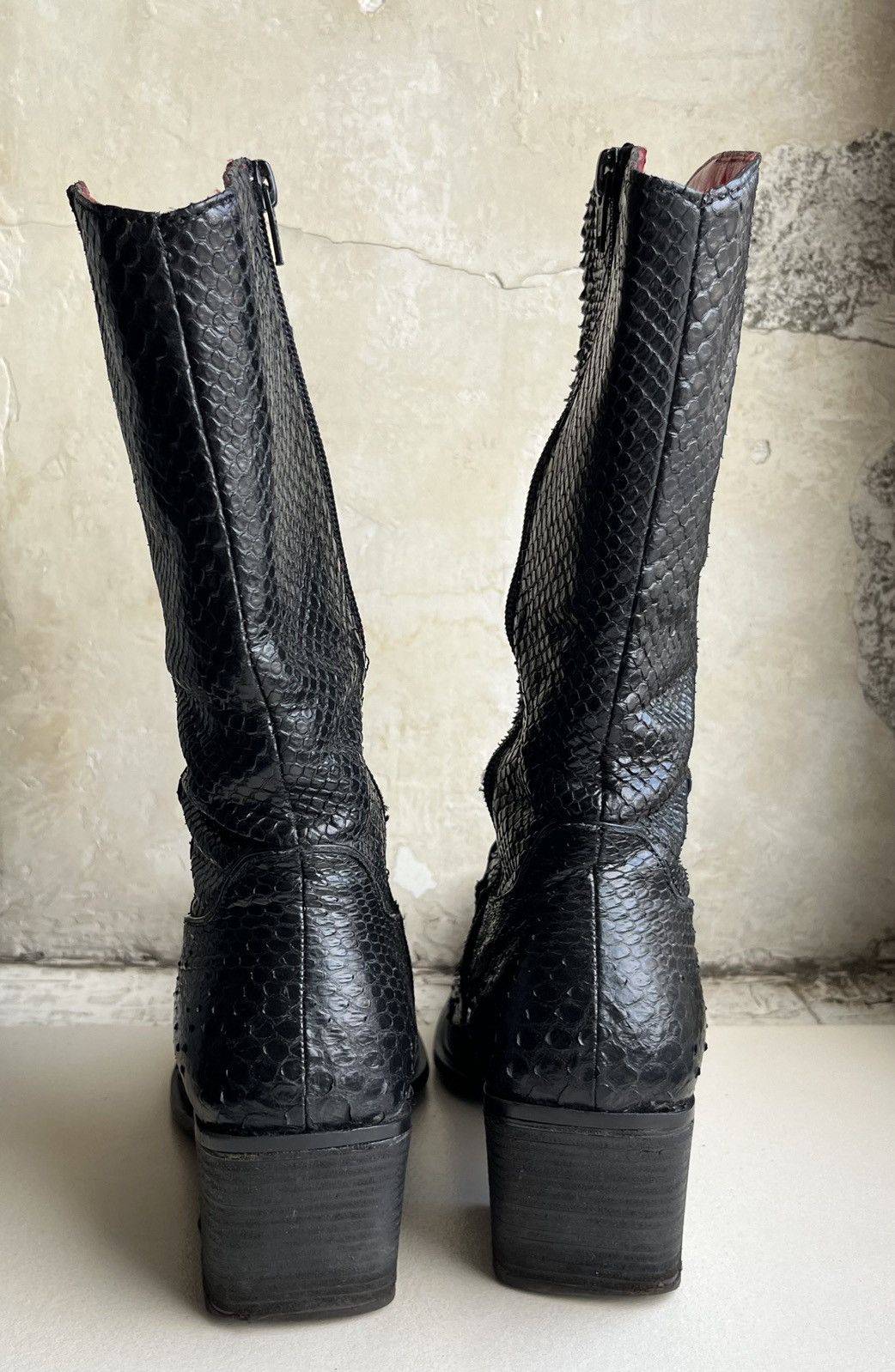 Vintage 90s Python Snakeskin Western Boots Size US 10 / IT 40 - 3 Thumbnail