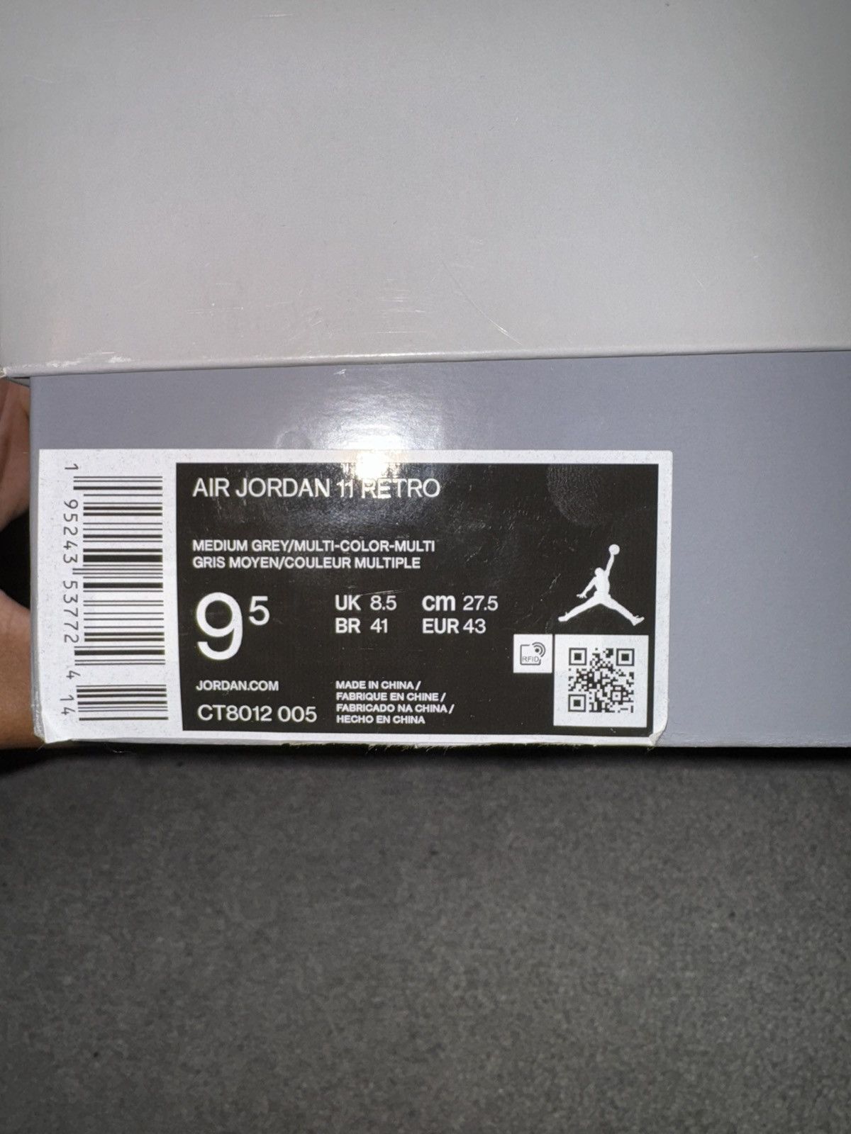 Jordan Brand Jordan 11 Cool Grey Size US 9.5 / EU 42-43 - 10 Thumbnail