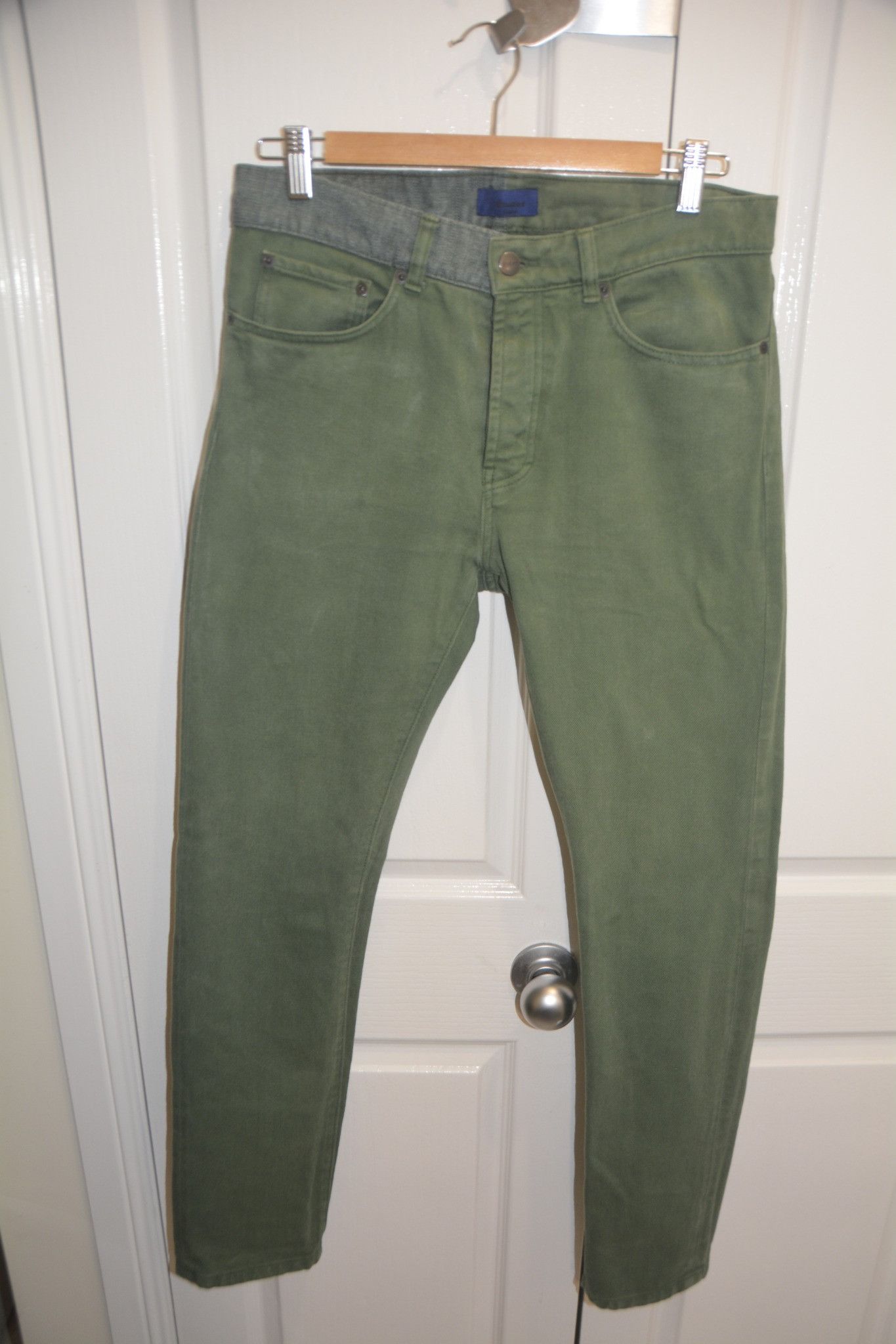Etudes Études France Olive Green Denim Jeans Size 30 Size 30" / US 8 / IT 44 - 3 Thumbnail