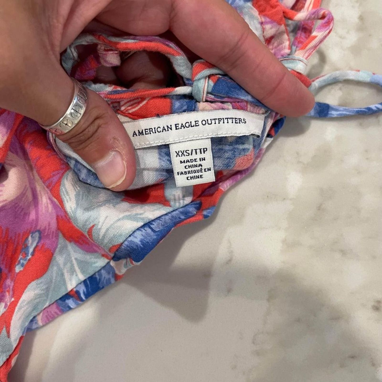 American Eagle Outfitters American Eagle Sleeveless Floral Print Romper Women's XXS Size 24" / US 00 / IT 34 - 5 Thumbnail