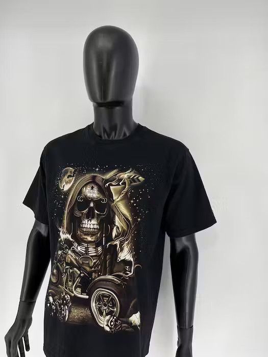 Vintage Skulls T-shirt vintage rock metal size L black reverse logo Size US L / EU 52-54 / 3 - 3 Thumbnail