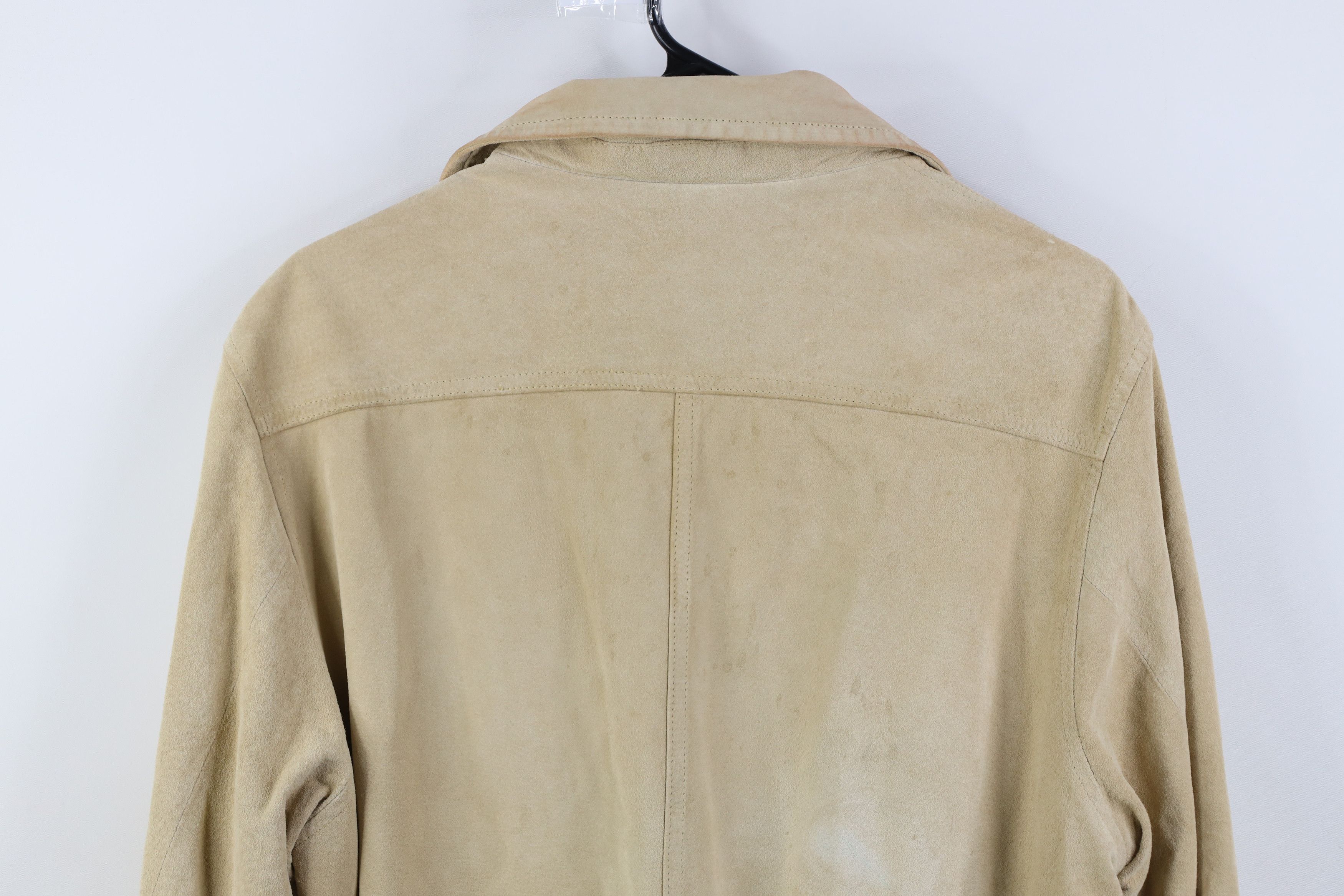 Vintage Vintage 90s Streetwear Suede Leather Shirt Jacket Jac Shirt Size XL / US 12-14 / IT 48-50 - 14 Thumbnail
