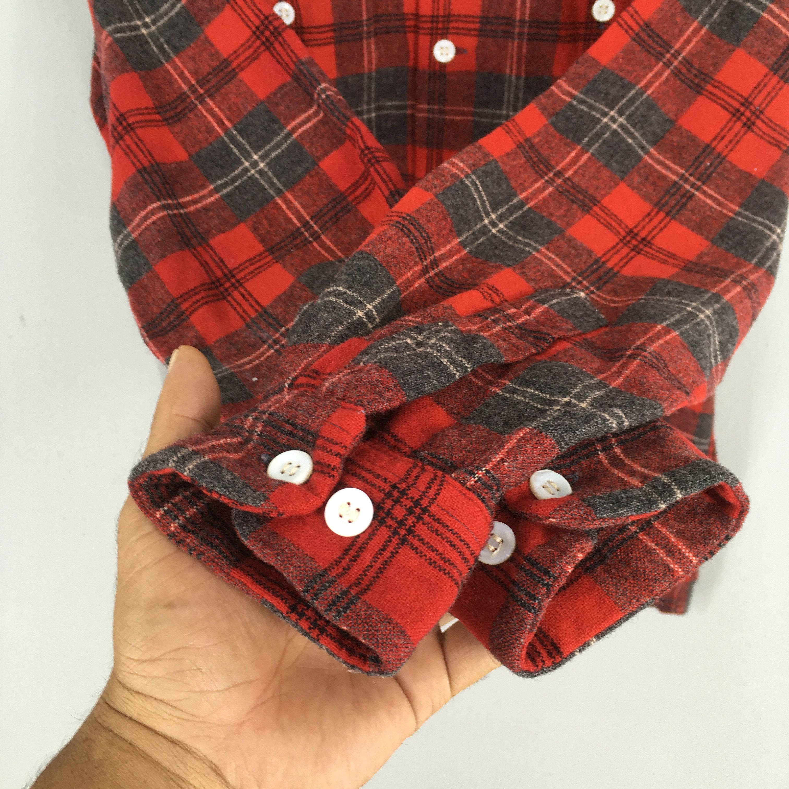 Vintage Vintage 1980s Tartan Checkered Red Flannel Shirt Medium Size US M / EU 48-50 / 2 - 4 Thumbnail