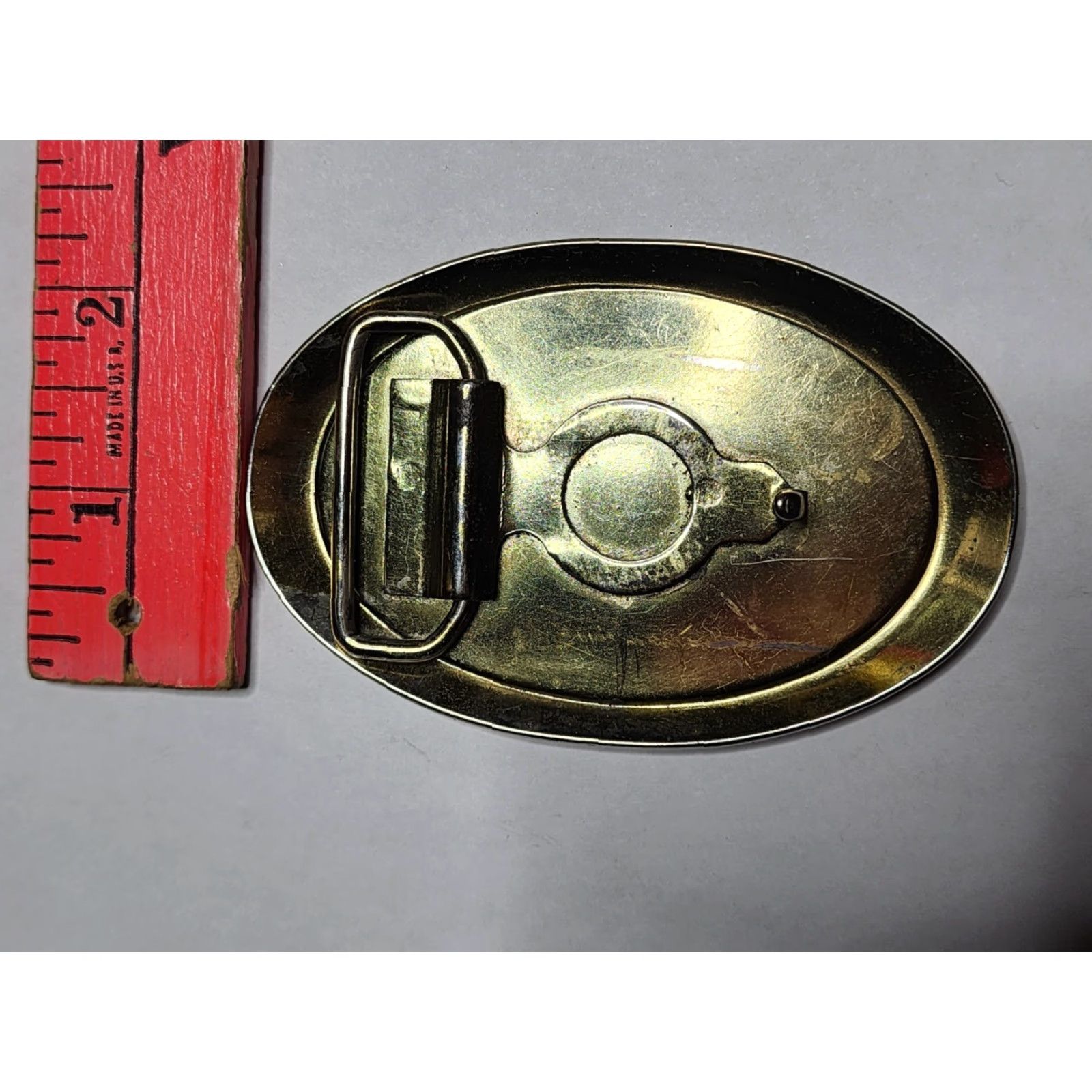 Vintage VINTAGE Belt Buckle Western Equestrian Silver 60s-00s Men Leather Belt Buckle Cowboy Lucky Horseshoe Distressed Size ONE SIZE - 3 Thumbnail