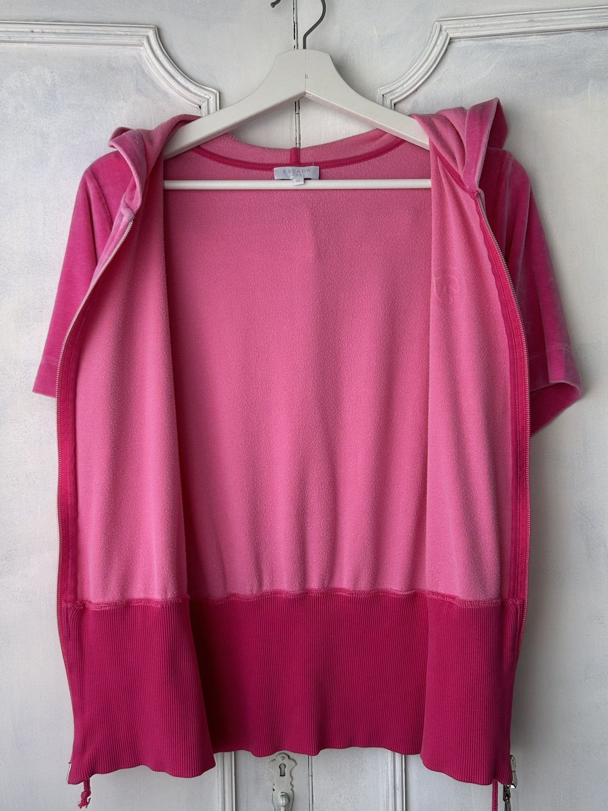 Escada Sport Escada Pink Velour Hoodie Size M / US 6-8 / IT 42-44 - 5 Thumbnail