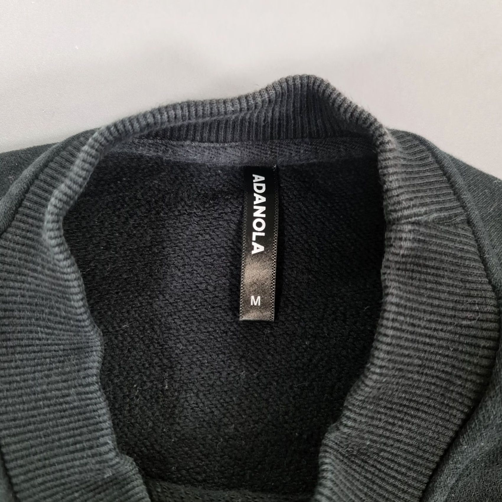 Vintage Adanola Womens Sweatshirt Black M Cotton Fleece Logo Crew Neck Long Sleeve Pullover Regular Size Size M / US 6-8 / IT 42-44 - 4 Thumbnail