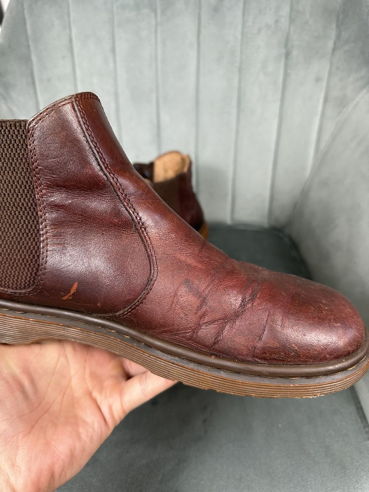 Dr. Martens × Vintage Dr. Martens Lyme Chelsea Boots Leather Men’s Brown 42 Size 9 Size US 9 / EU 42 - 10 Thumbnail