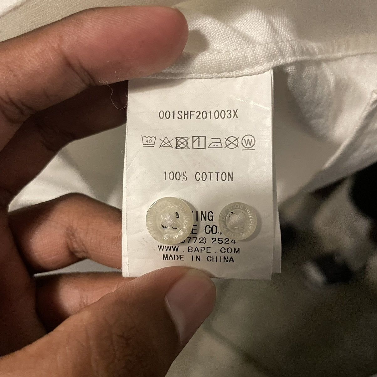Bape Beautiful Bape Wording Ape Shall Never Kill Ape Button Ups Size US XL / EU 56 / 4 - 6 Thumbnail