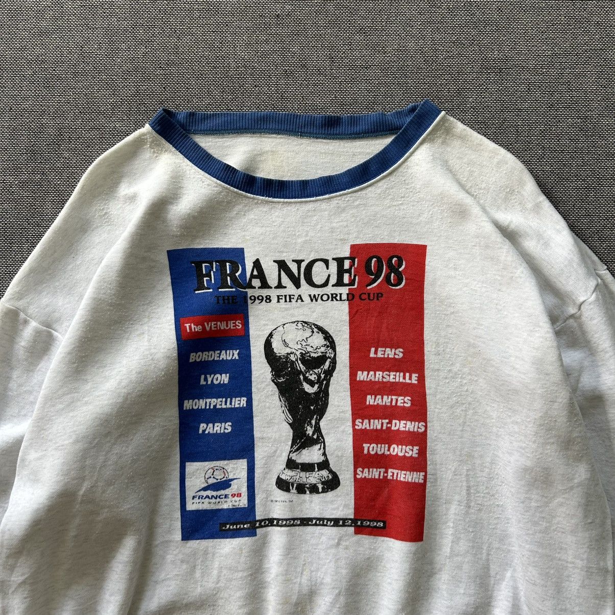 Vintage Vintage FRANCE 98 Fifa World Cup Sweatshirt Size US XL / EU 56 / 4 - 2 Thumbnail