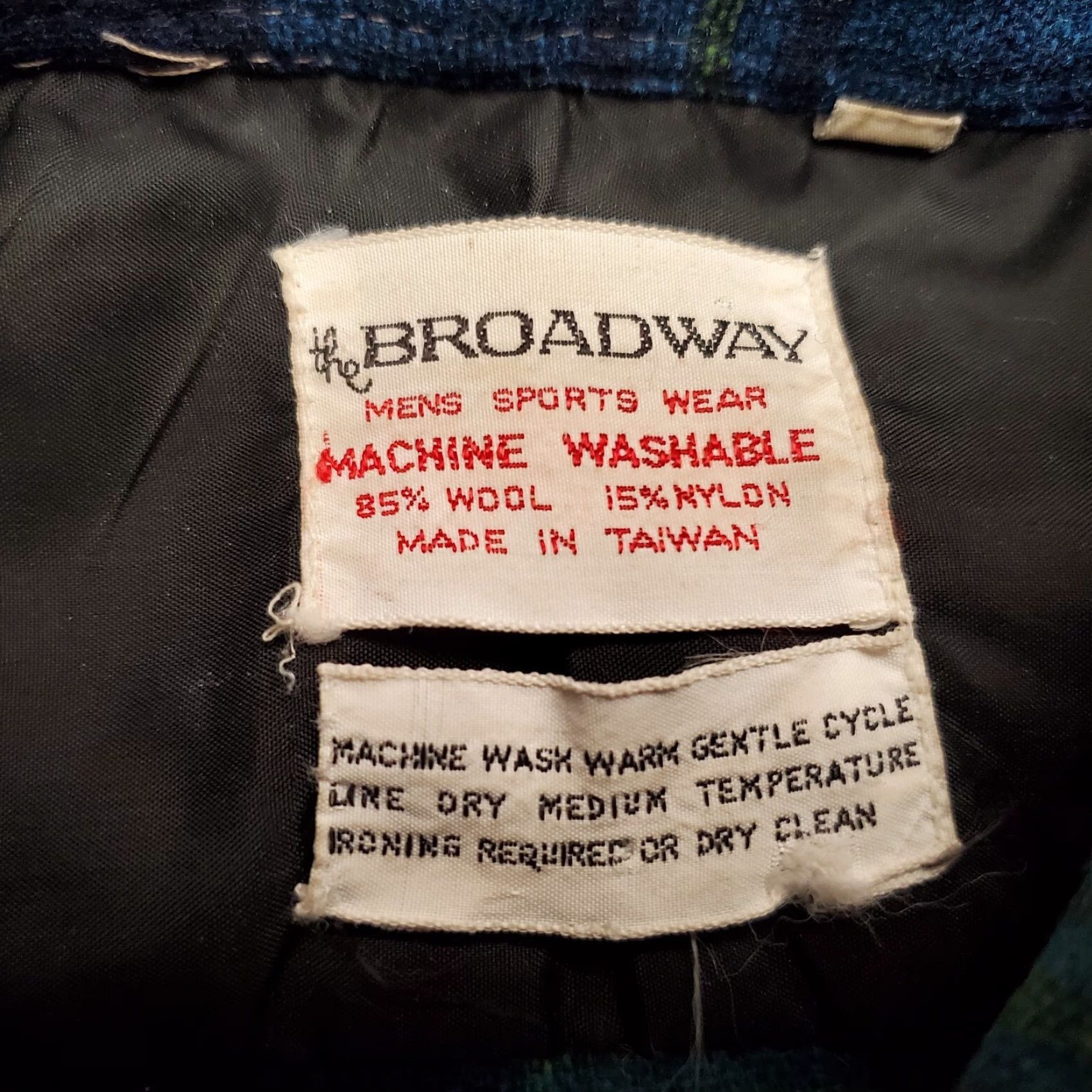 Vintage VINTAGE The Broadway Shirt Mens M Blue Plaid Wool Flannel Shirt Size US M / EU 48-50 / 2 - 4 Thumbnail