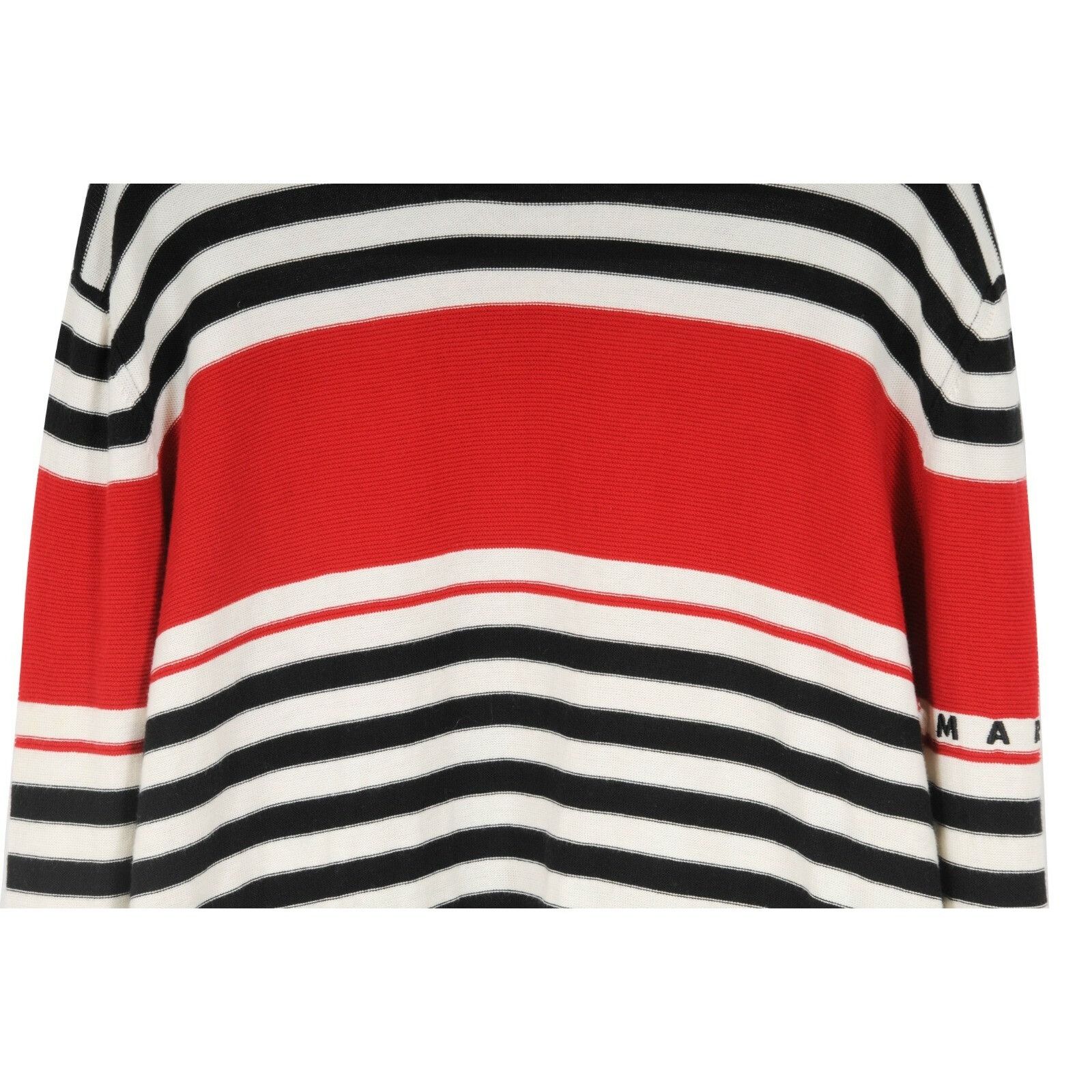 Marni Crewneck Sweater Black White Red Cotton - 00774 Size US M / EU 48-50 / 2 - 3 Thumbnail