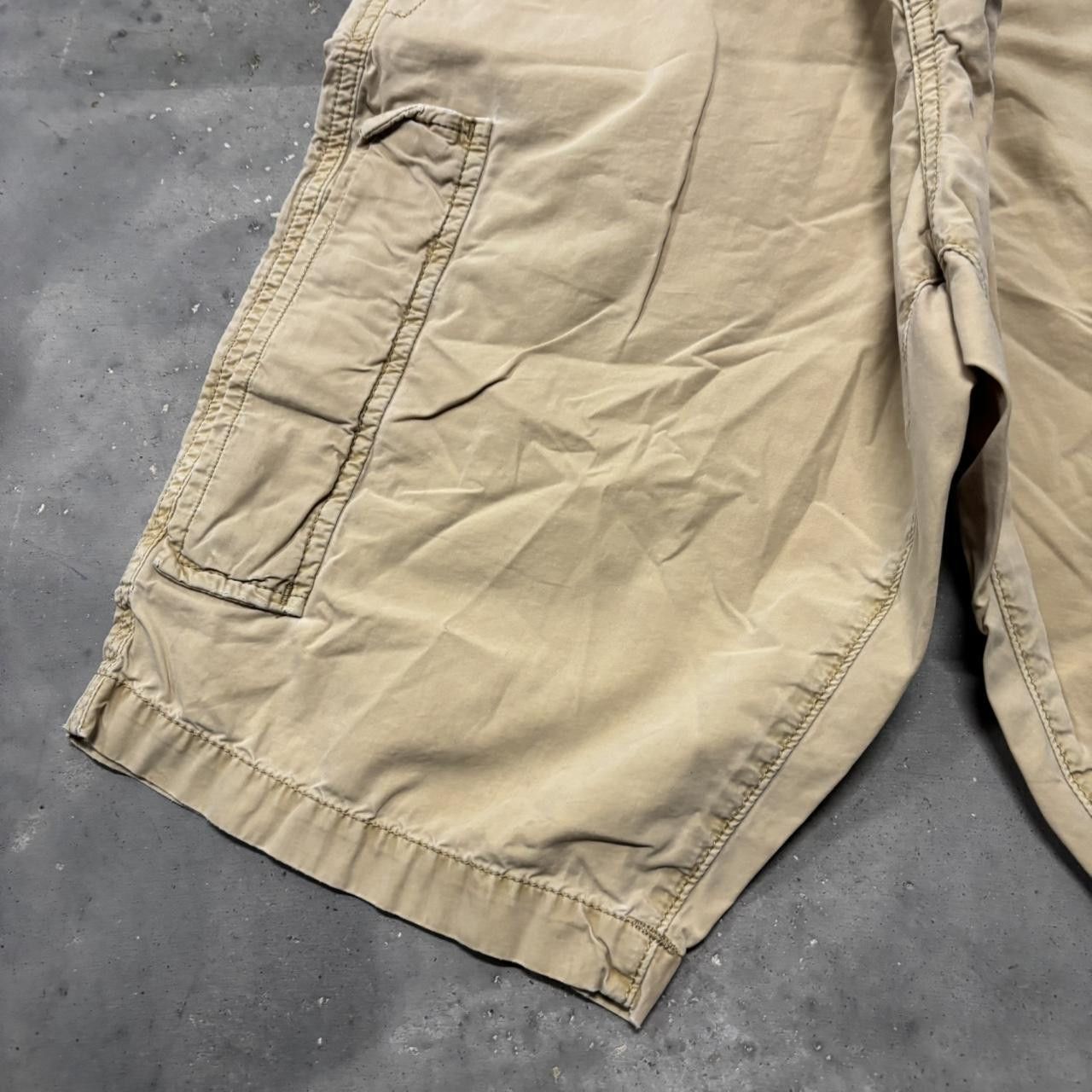 True Religion × Vintage Crazy Vintage Y2K/2000s Grunge Light Khaki True Religion Summer Cargo Shorts! Size US 34 / EU 50 - 3 Thumbnail