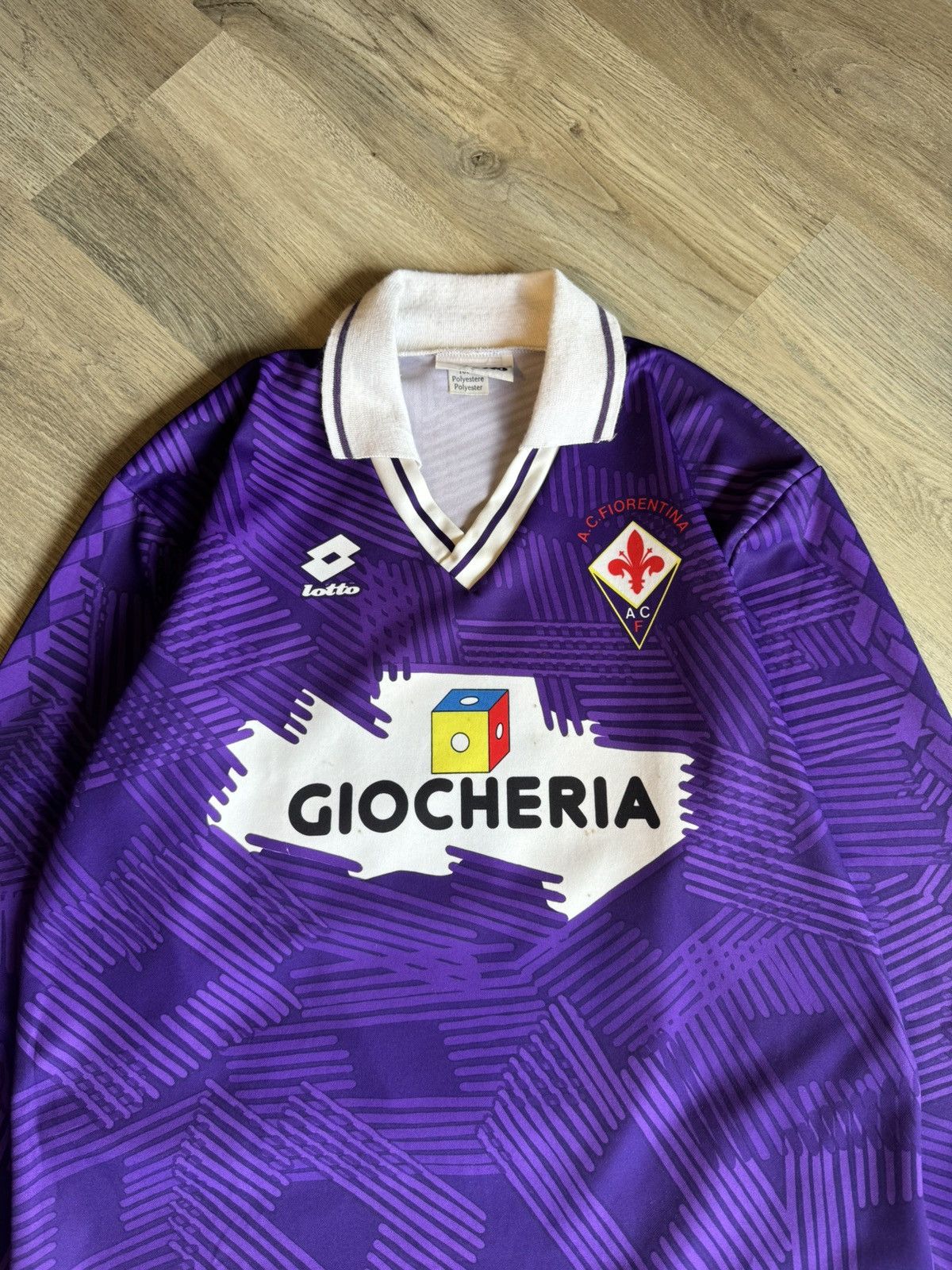 Lotto Sport FIORENTINA 1991-1992 HOME SOCCER LONGSLEVE JERSEY BY LOTTO Size US M / EU 48-50 / 2 - 2 Thumbnail