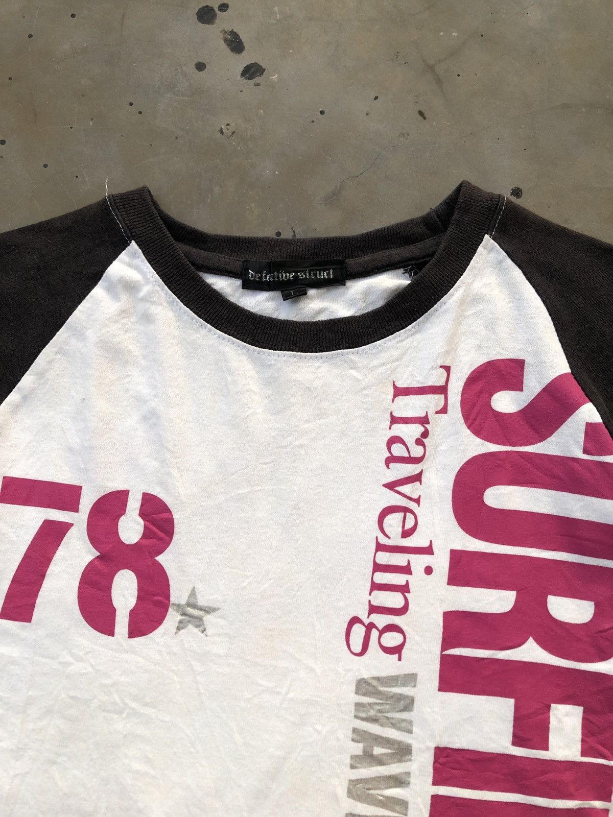 Japanese Brand Defective Struct Raglan Long Sleeve Surfing Long Board Y2K Size L / US 10 / IT 46 - 3 Thumbnail
