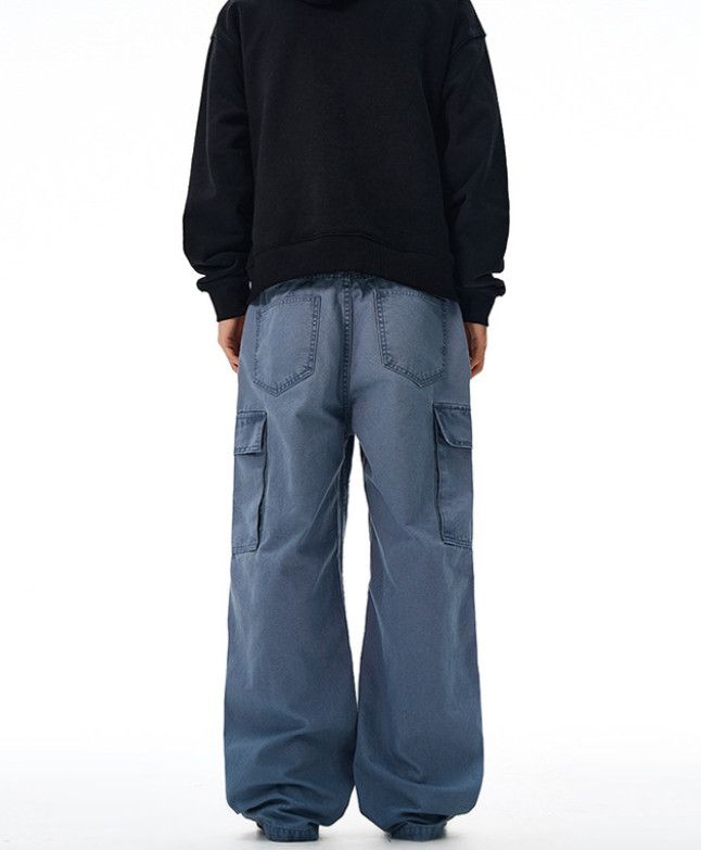 Japanese Brand American street patchwork multi-pocket work jeans Size US 32 / EU 48 - 4 Thumbnail