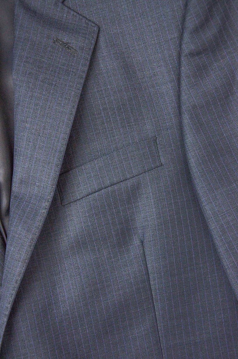 Ermenegildo Zegna Zegna Traveller Wool Silk Blazer Dark Grey Pinstripe 40S Size 40S - 5 Thumbnail