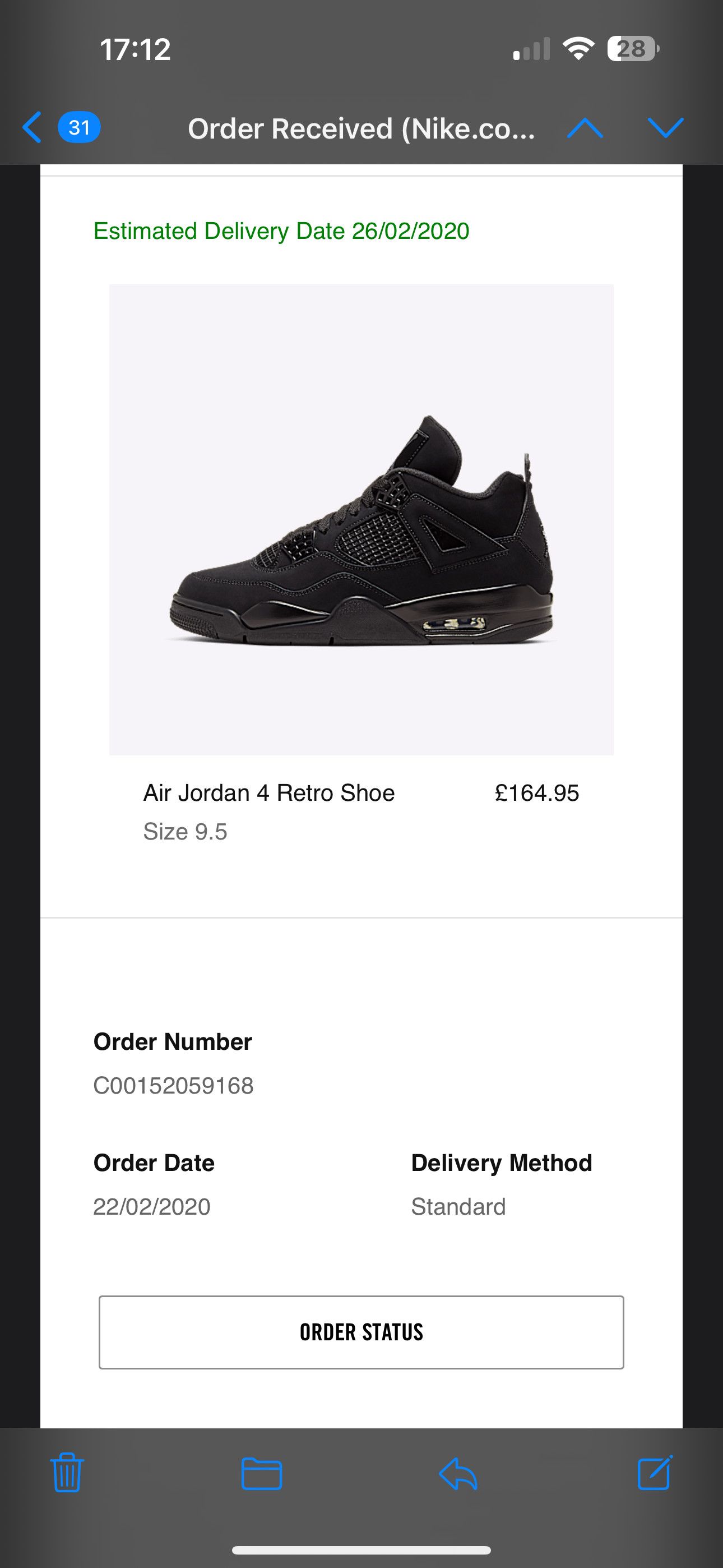 Jordan Brand Jordan 4 Black Cat Size US 10.5 / EU 43-44 - 7 Thumbnail