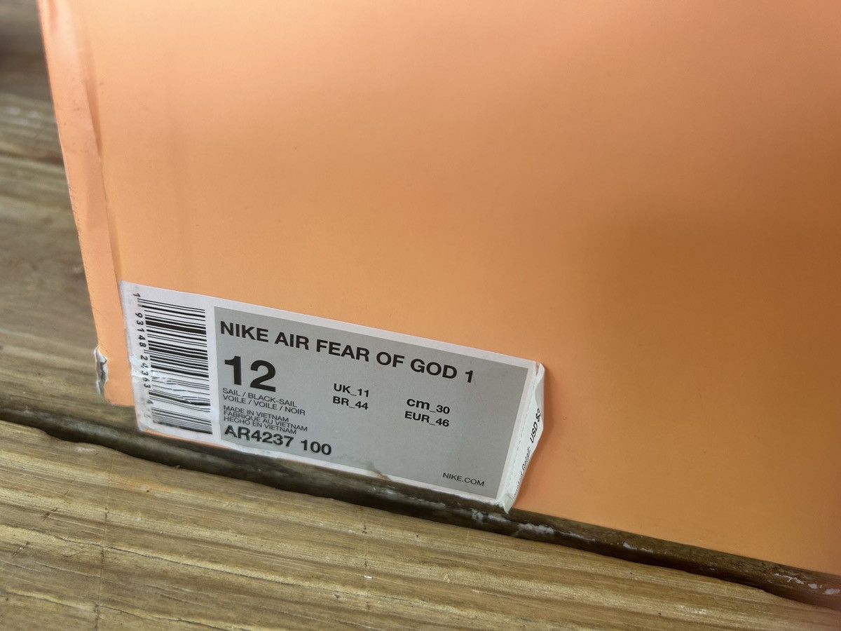 Fear of God × Nike Nike air fear of god 1 fog Jerry Lorenzo sail AR4237-100 Size US 12 / EU 45 - 7 Thumbnail