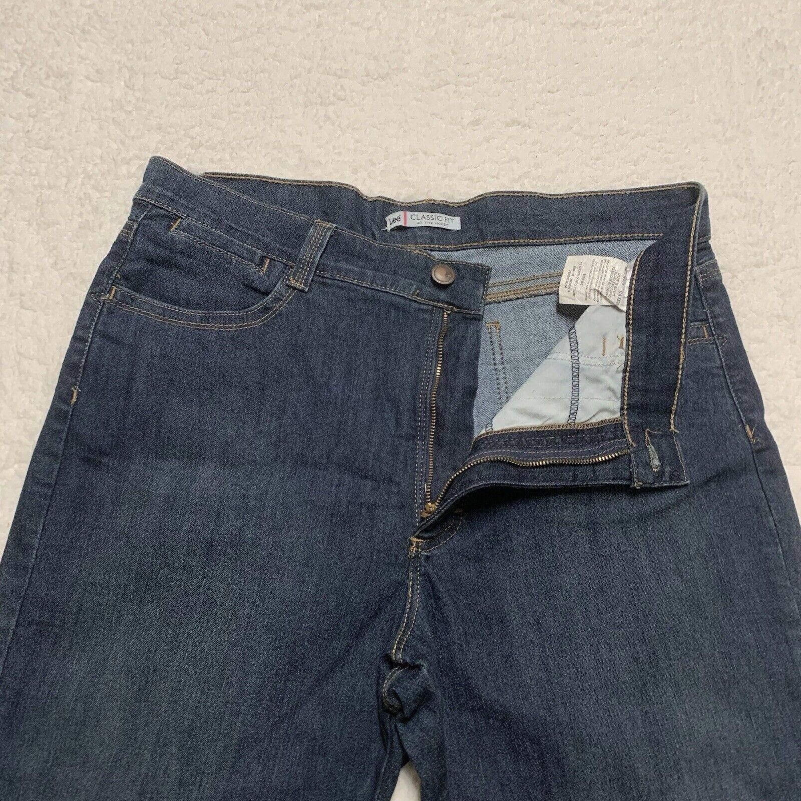 Lee LEE Jeans Women's Sz 18 Short Classic Fit Dark Blue Size 40" / US 18 - 7 Thumbnail