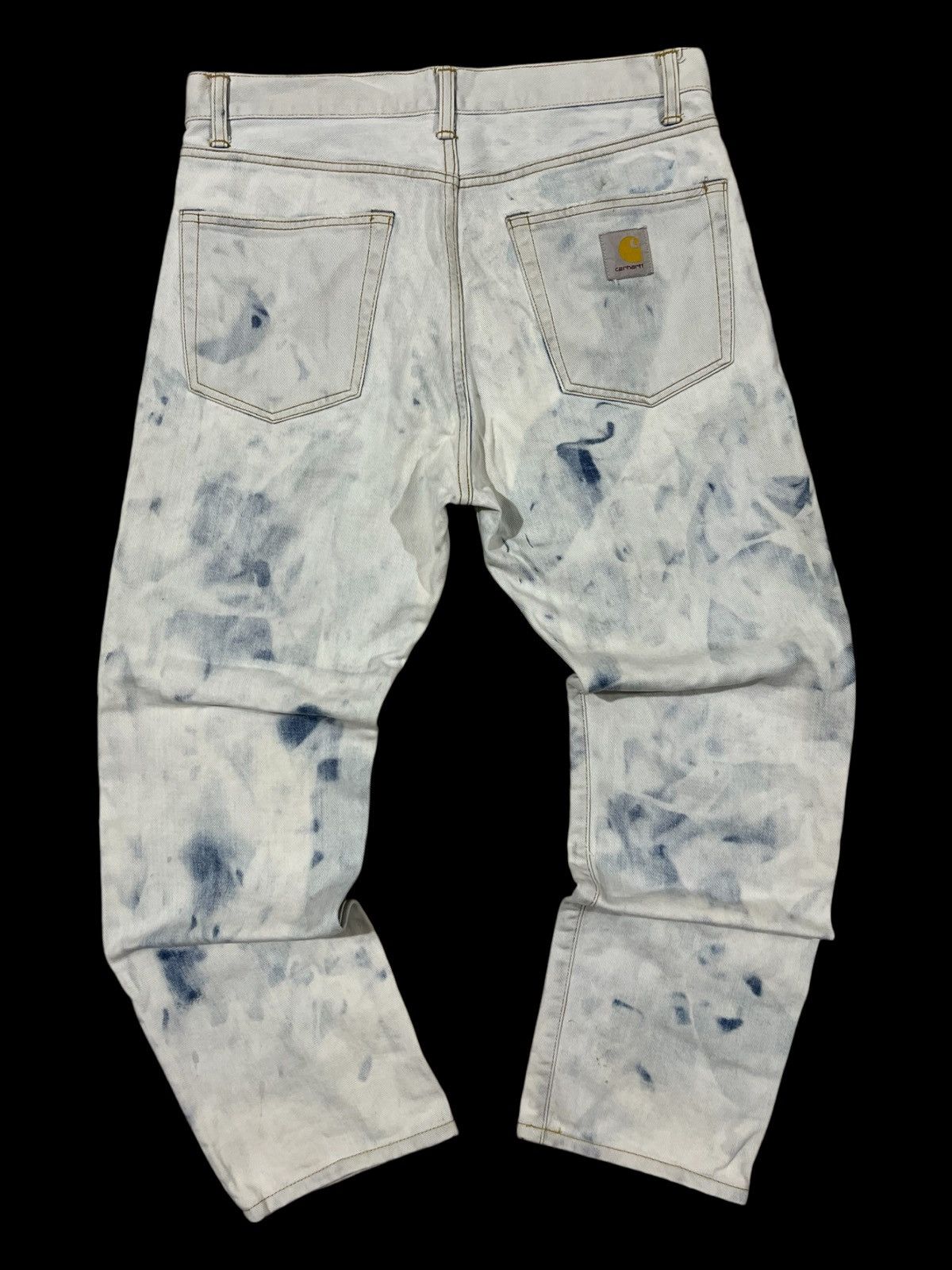 Carhartt × Vintage Y2K Carhartt 🇺🇸 Acid Wash Denim Slim Fit Jeans Double Knee Size US 33 - 1 Thumbnail