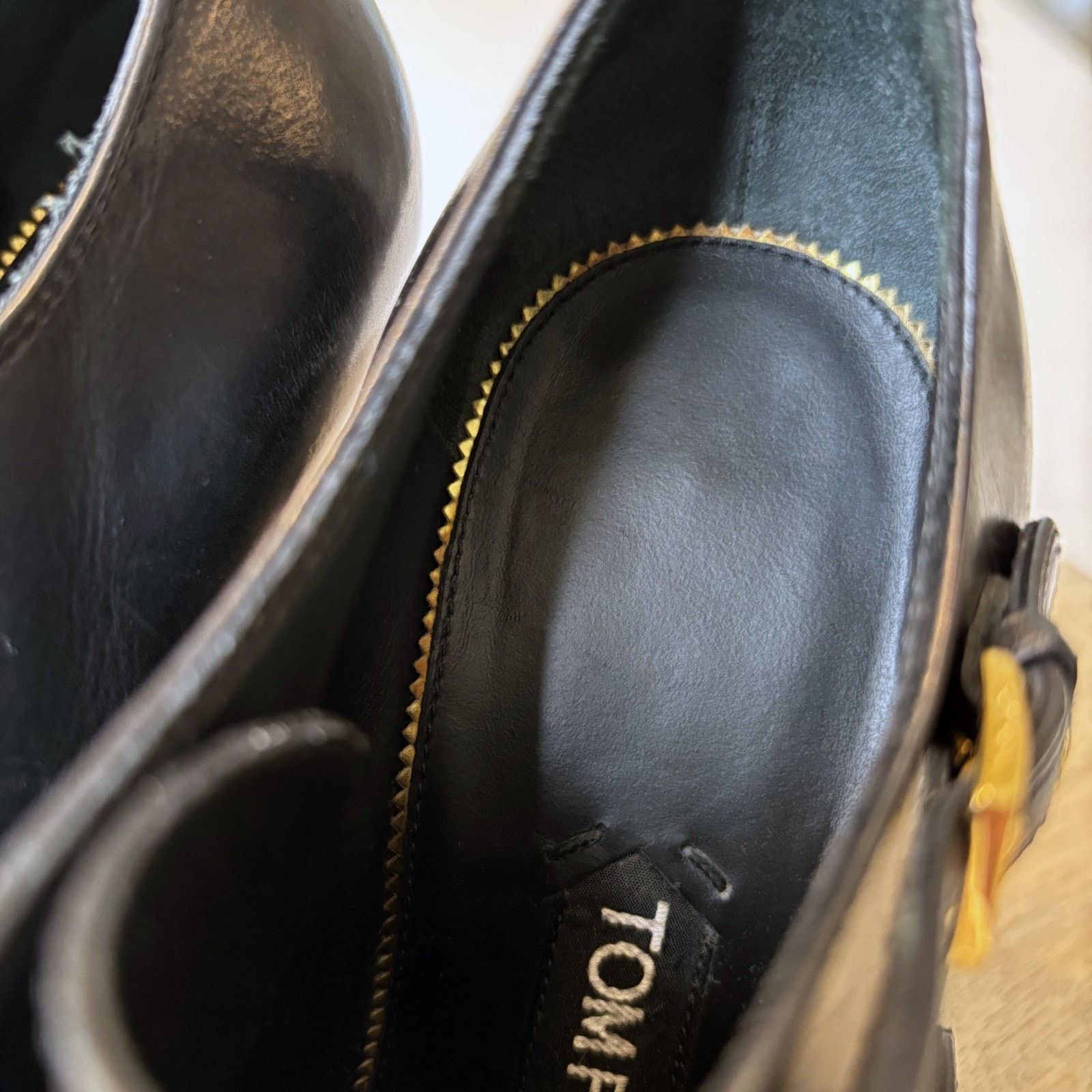 Tom Ford Tom Ford Black Leather High Heel Booties EU Sz 37 US 6.5 Size US 6.5 / IT 36.5 - 6 Thumbnail