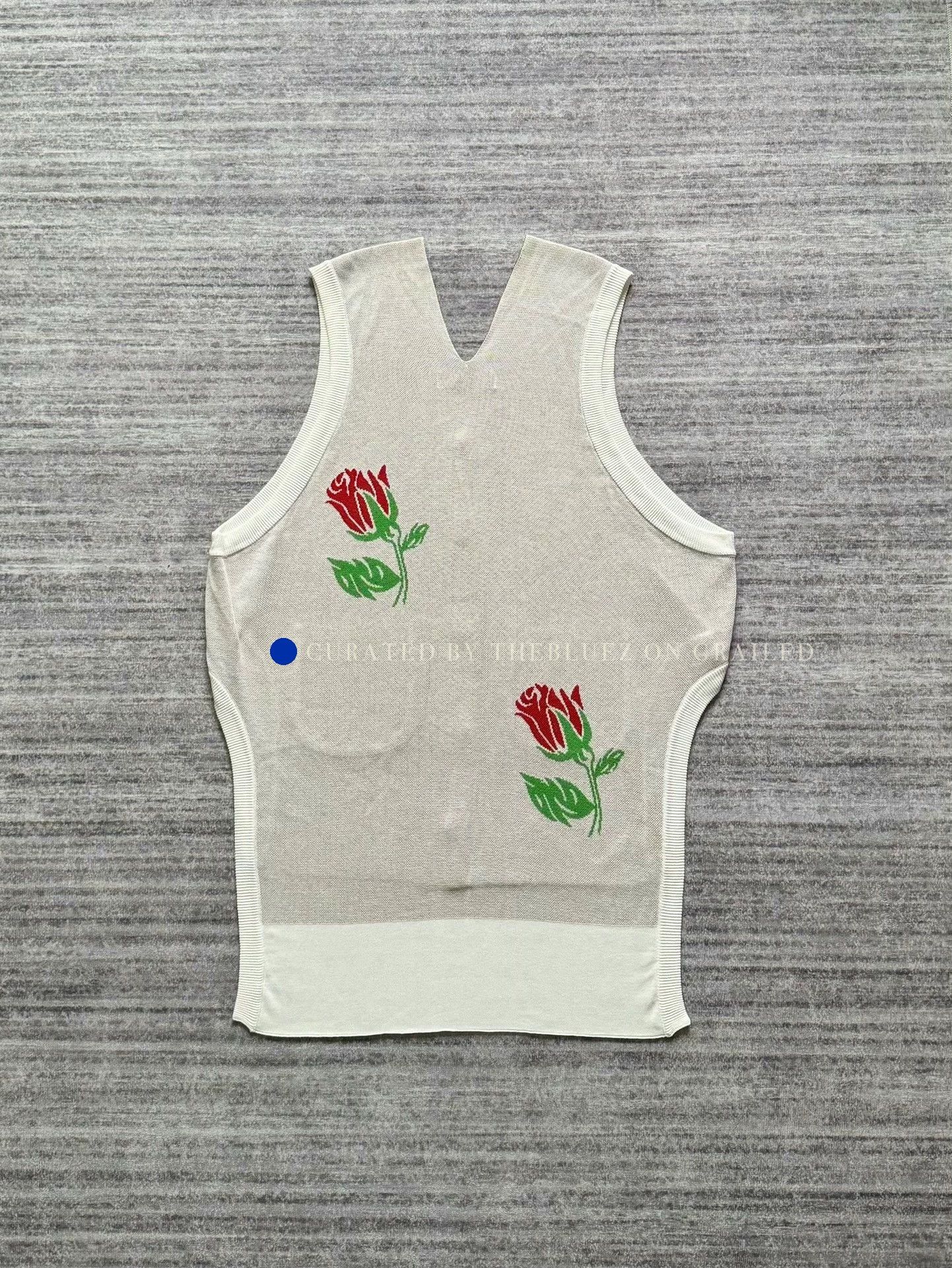 Sulvam Floral Knit Wool Sleeveless Vest Size US S / EU 44-46 / 1 - 1 Thumbnail